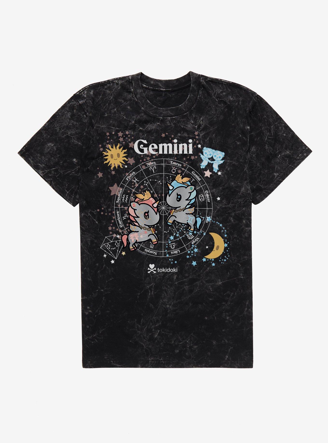 Tokidoki Unicorno Gemini Mineral Wash T-Shirt, BLACK MINERAL WASH, hi-res