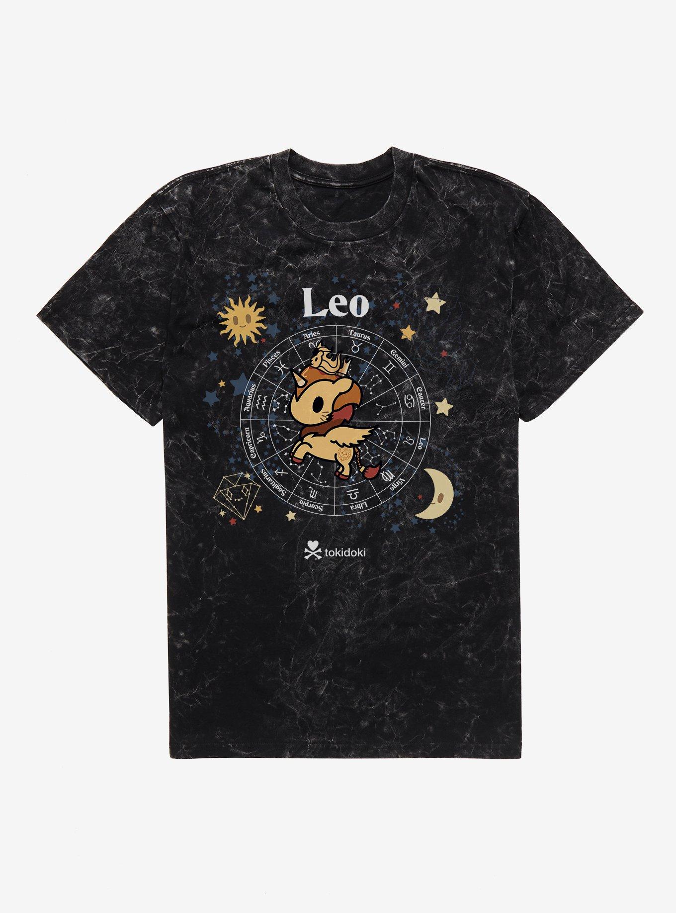 Tokidoki Unicorno Leo Mineral Wash T-Shirt, BLACK MINERAL WASH, hi-res