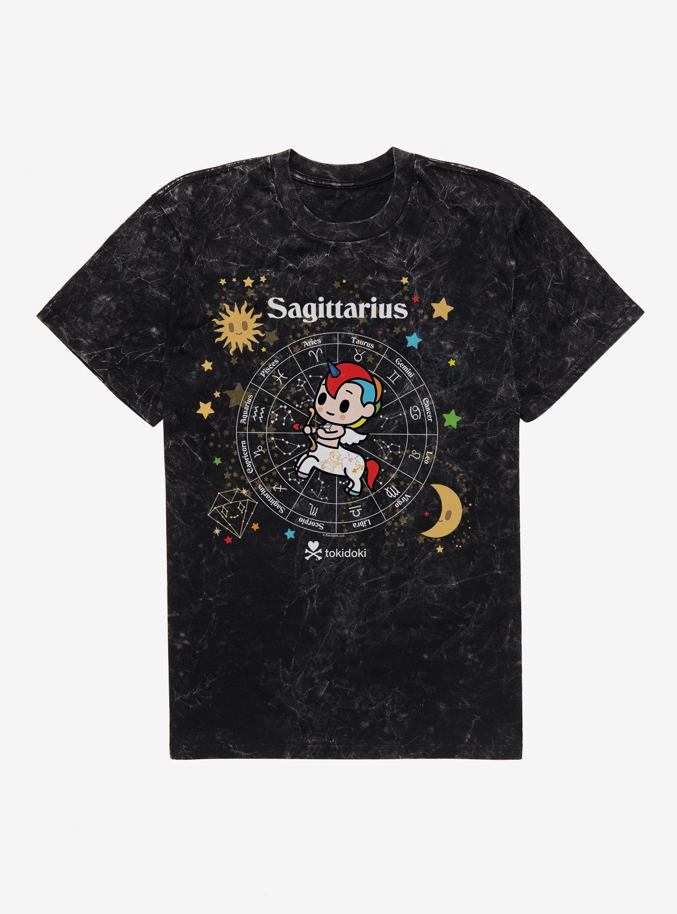 Tokidoki Unicorno Sagittarius Mineral Wash T-Shirt, BLACK MINERAL WASH, hi-res