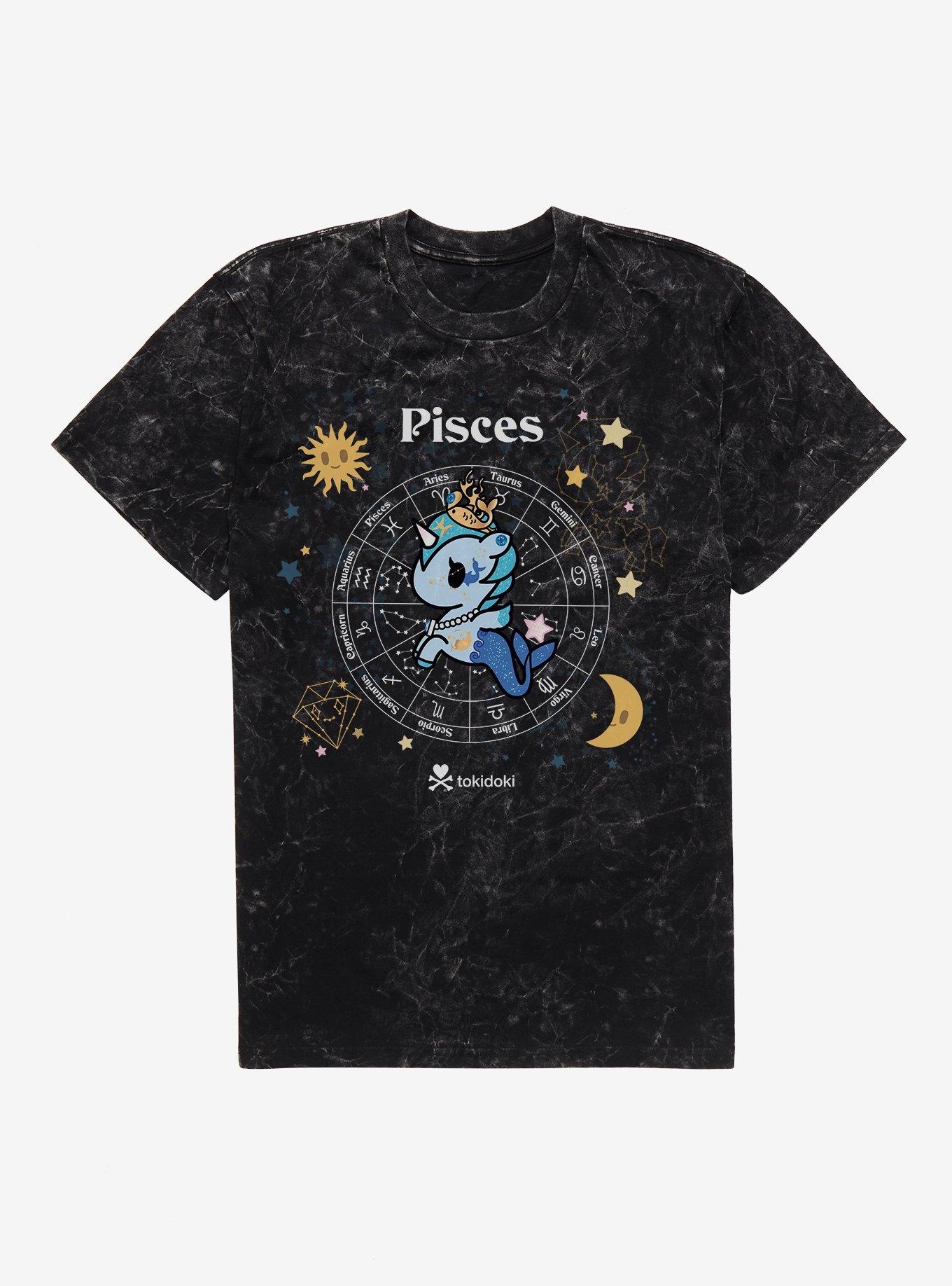 tokidoki Unicorno Pisces Mineral Wash T-Shirt, BLACK MINERAL WASH, hi-res
