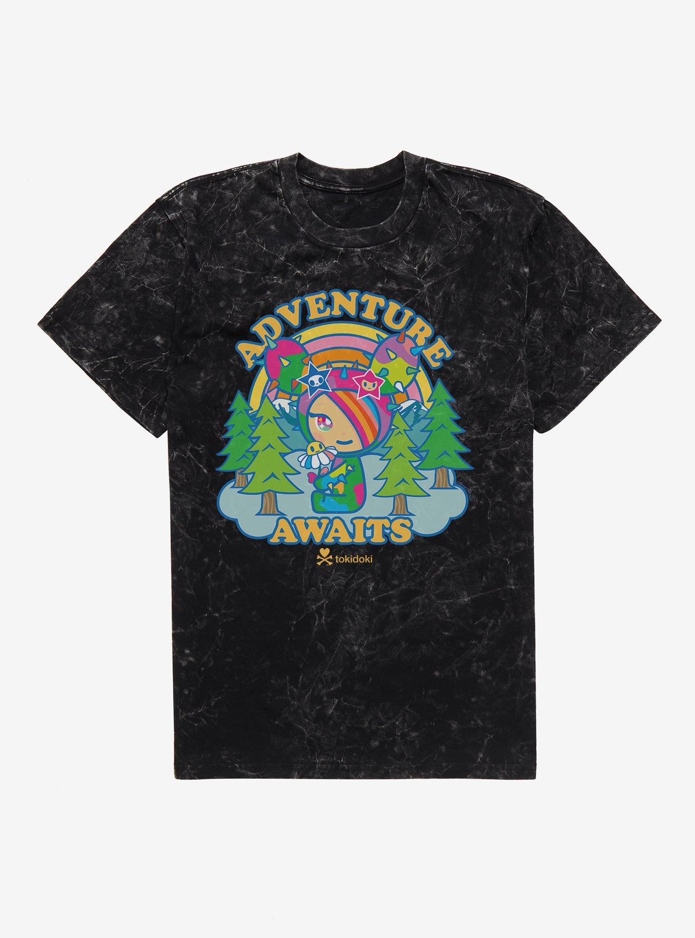 Tokidoki Adventure Awaits Mineral Wash T-Shirt, BLACK MINERAL WASH, hi-res