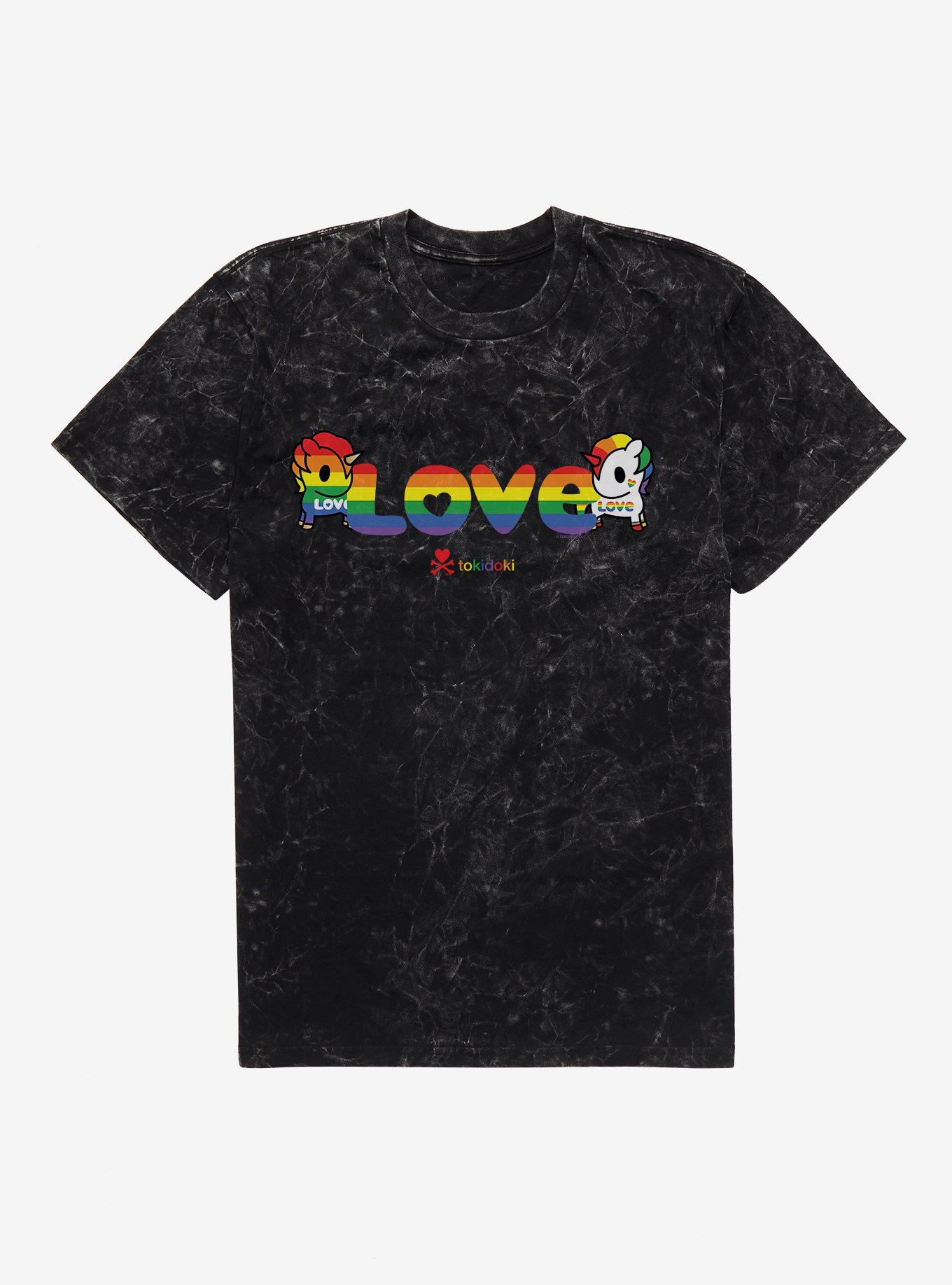 Tokidoki Pride Love Mineral Wash T-Shirt, BLACK MINERAL WASH, hi-res