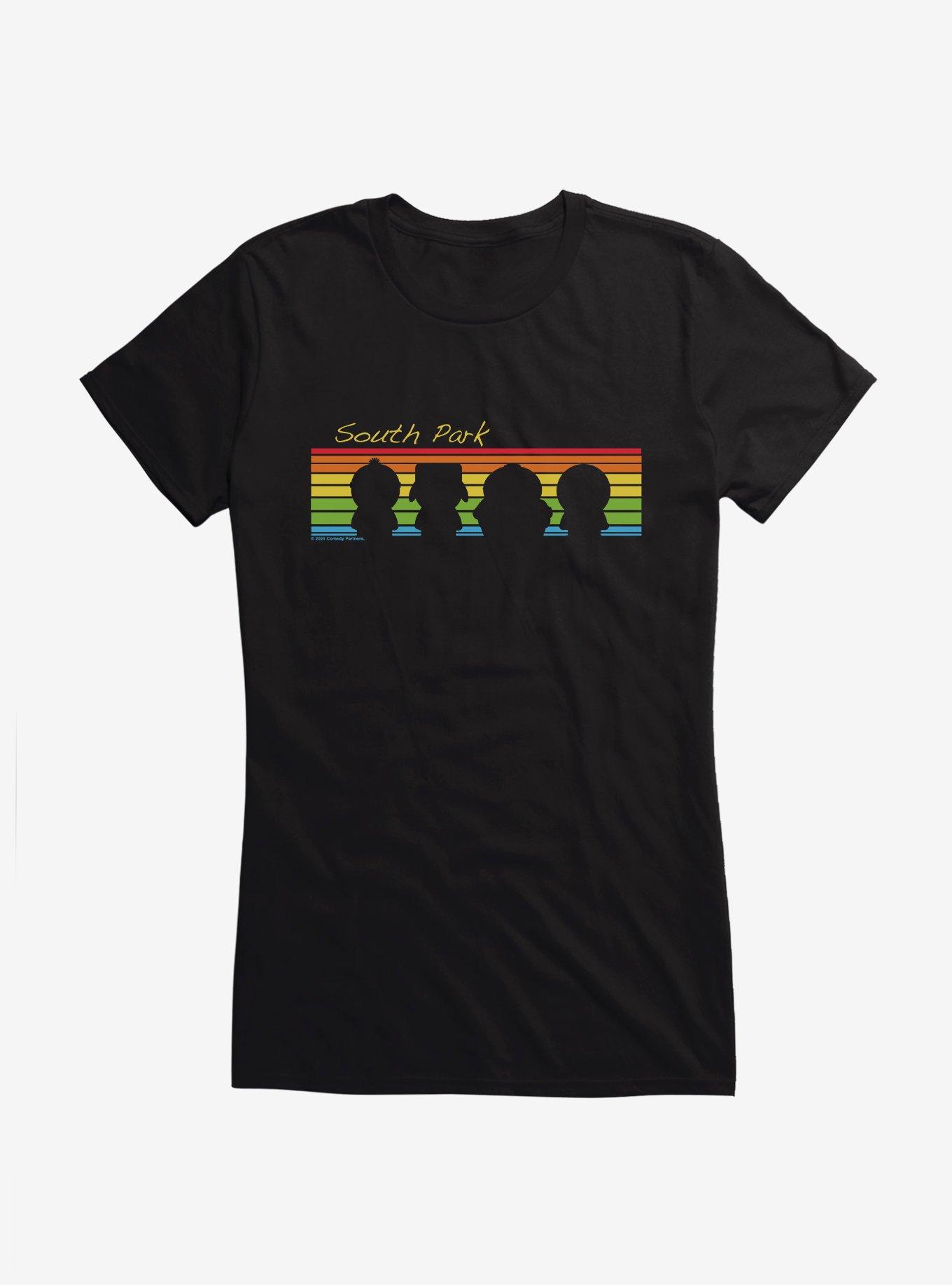 South Park Boys Rainbow Silhouette Girls T-Shirt, , hi-res