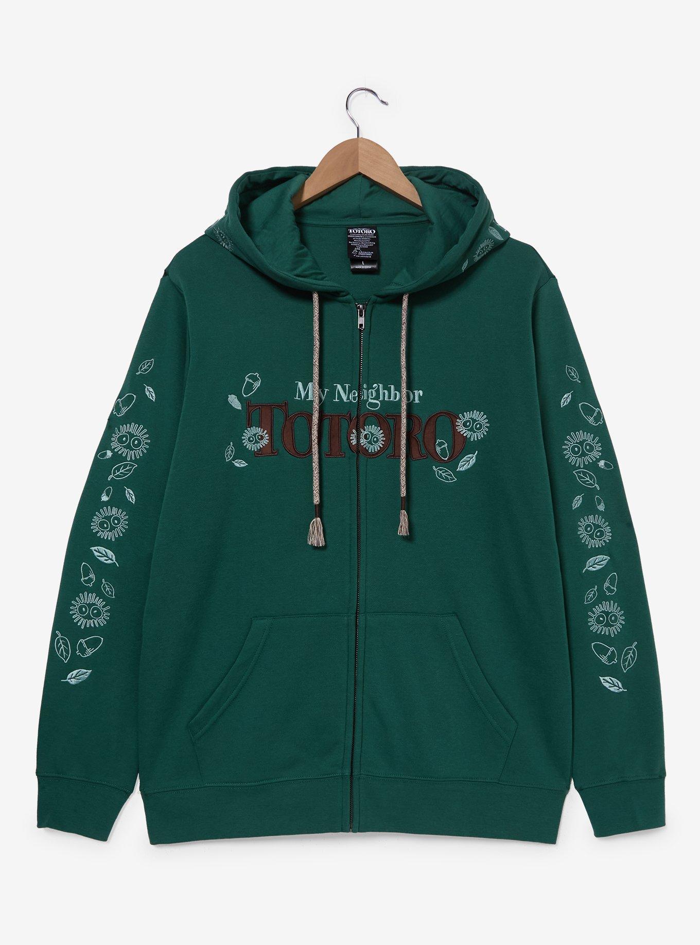 Studio Ghibli® My Neighbor Totoro Embroidered Soot Sprites Women's Zippered Hoodie - BoxLunch Exclusive, , hi-res