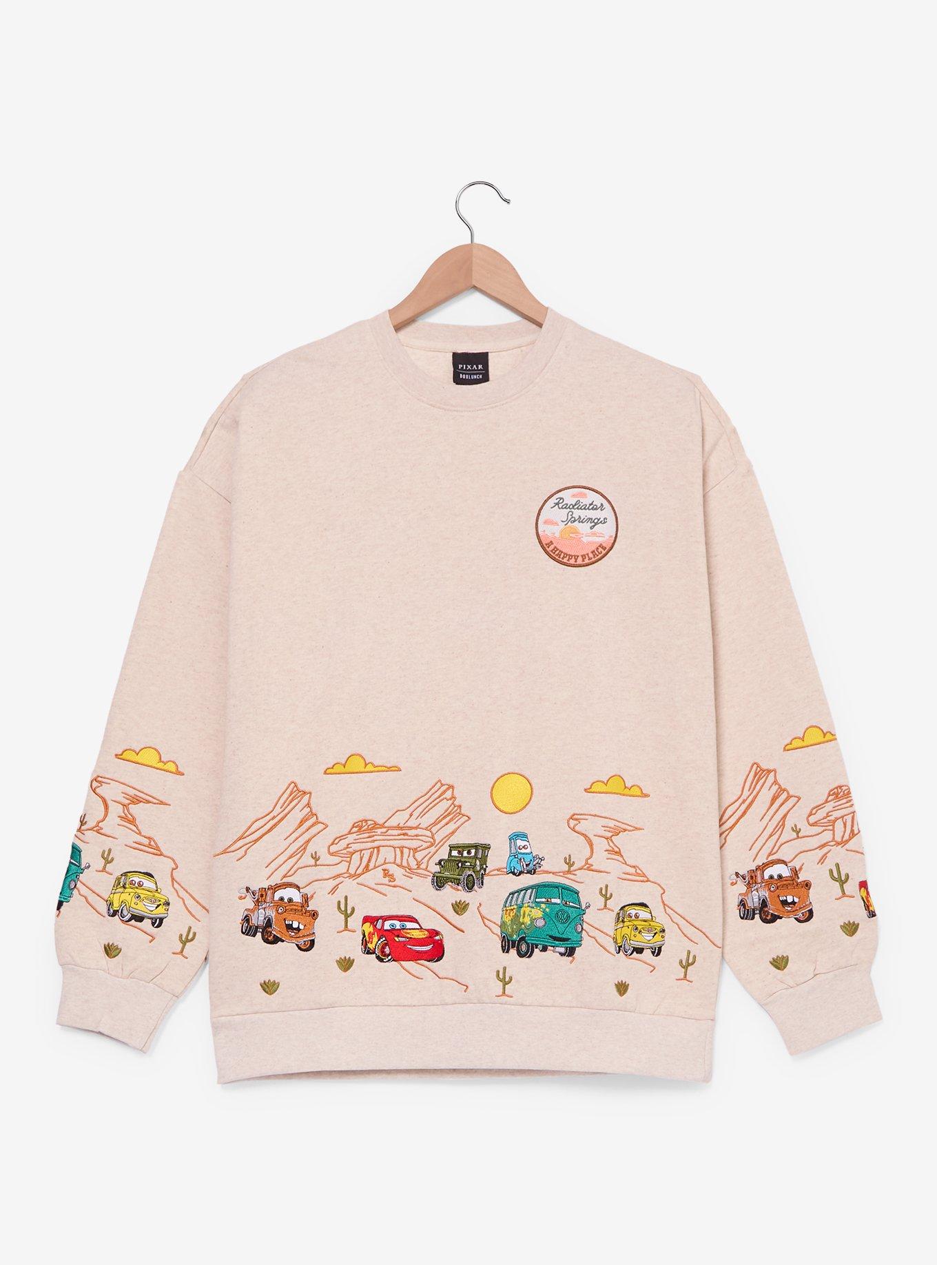 Disney Pixar Cars Radiator Springs Embroidered Crewneck - BoxLunch Exclusive, , hi-res