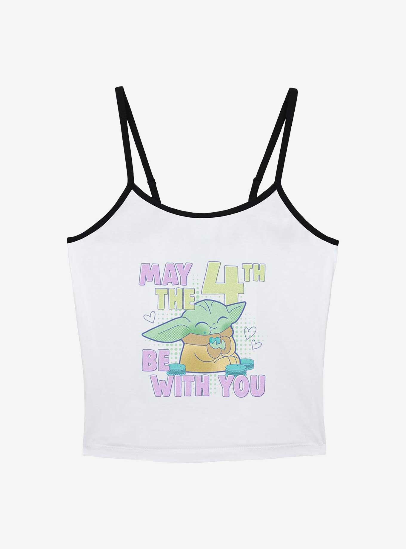 Star Wars The Mandalorian May The Grogu Girls Cami, WHITE, hi-res