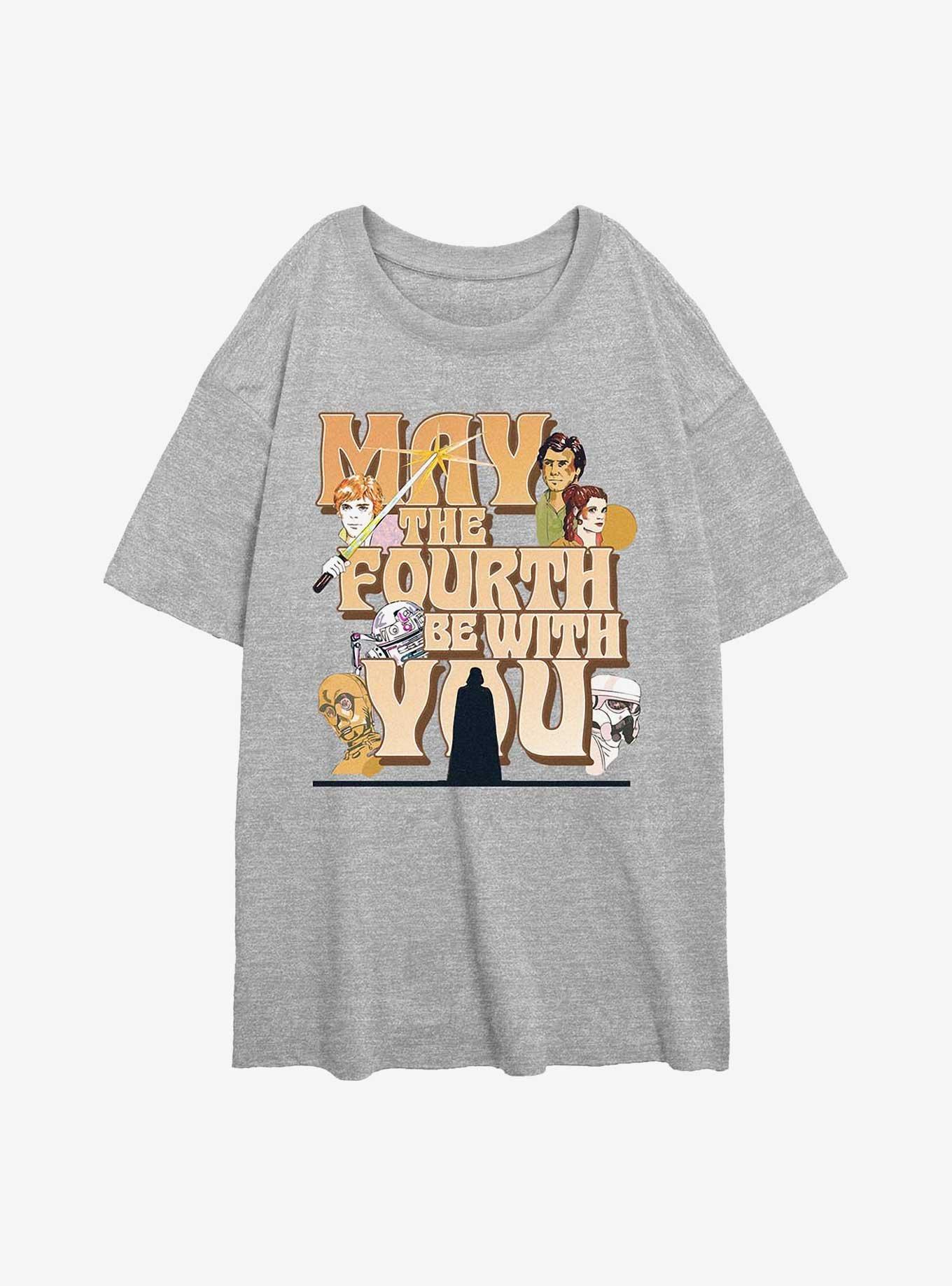 Star Wars May The Fourth Be With You Girls Oversized T-Shirt, , hi-res