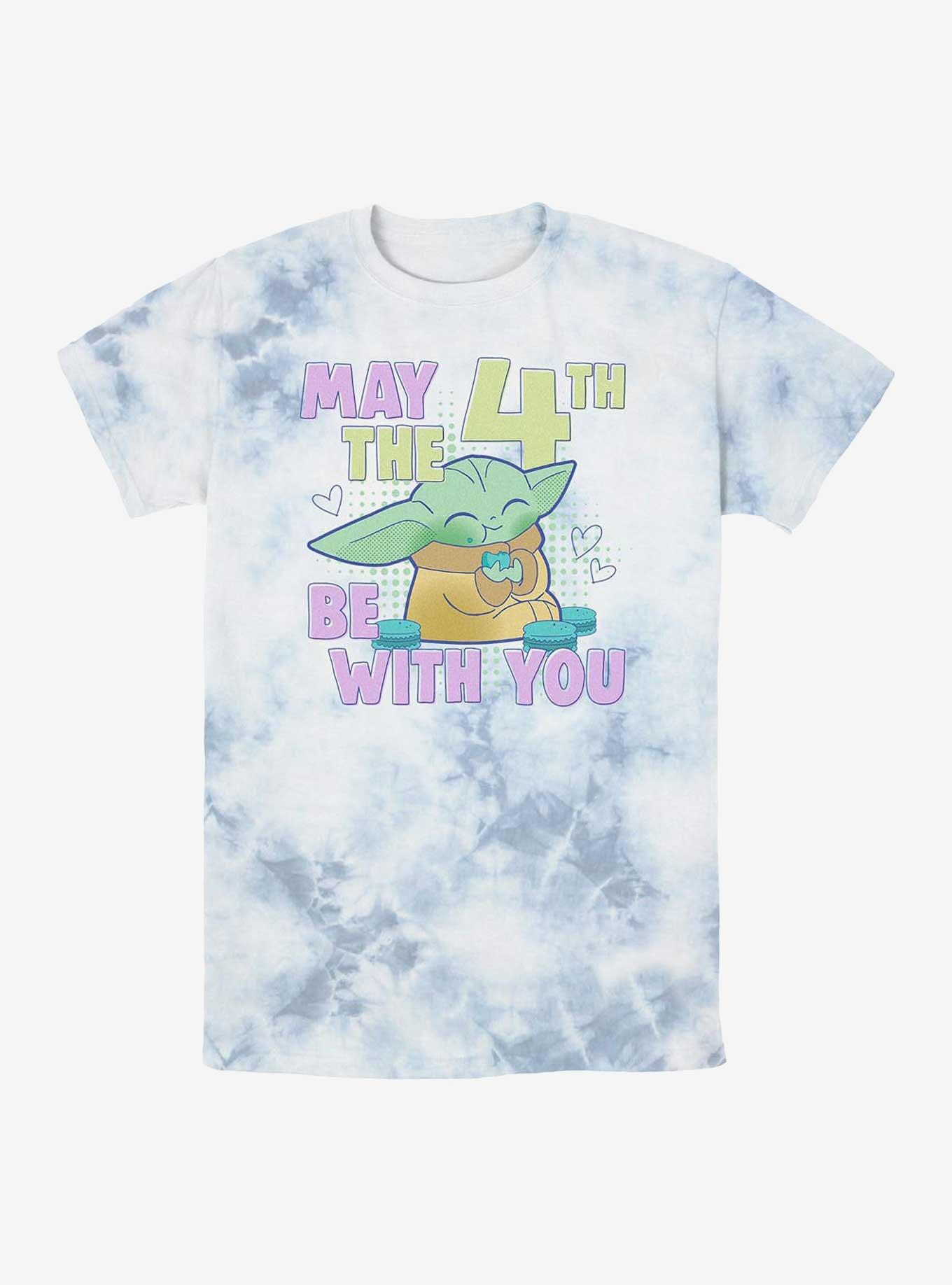 Star Wars The Mandalorian May The Grogu Tie-Dye T-Shirt, WHITEBLUE, hi-res