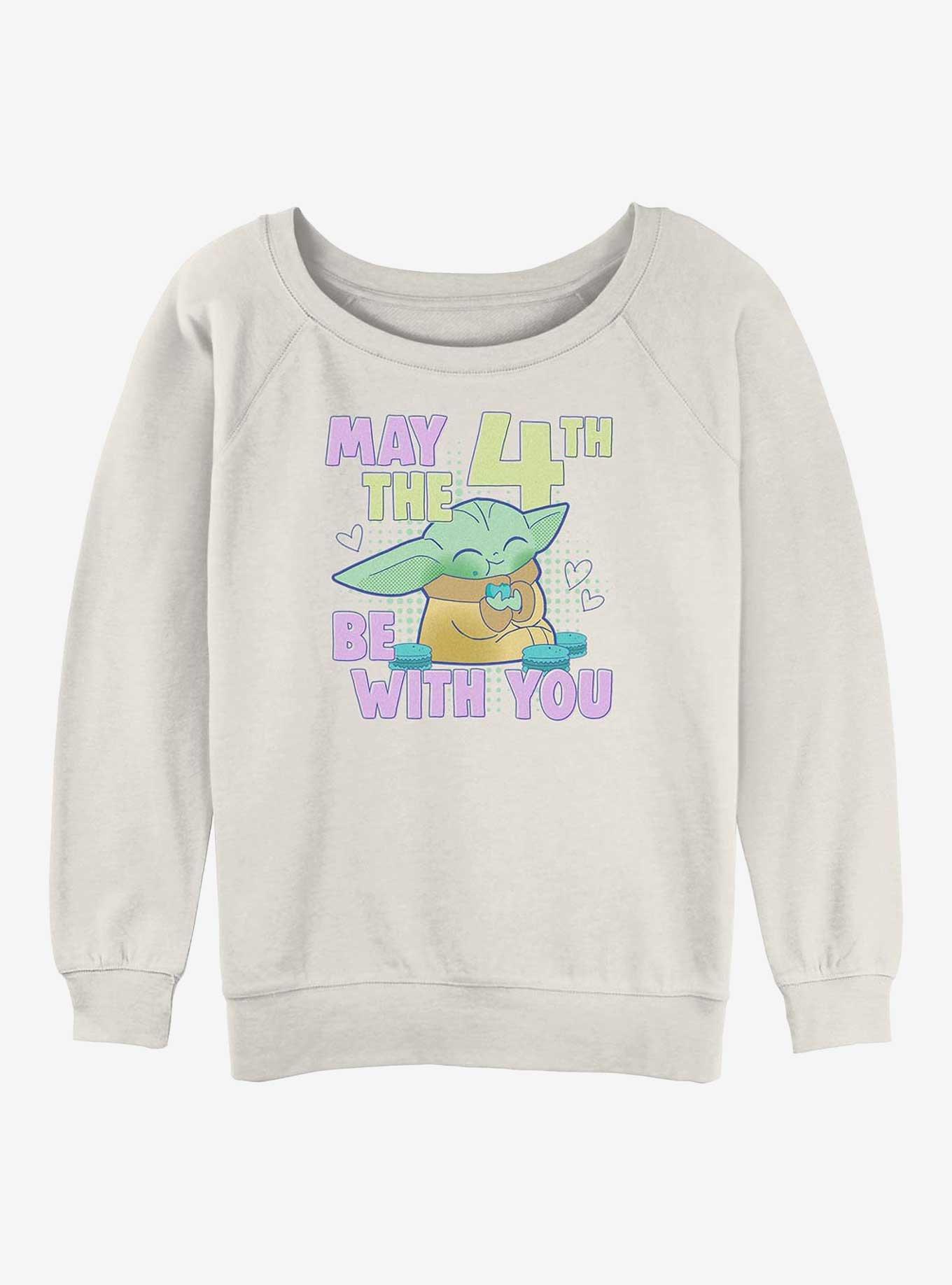 Star Wars The Mandalorian May The Grogu Girls Slouchy Sweatshirt, , hi-res