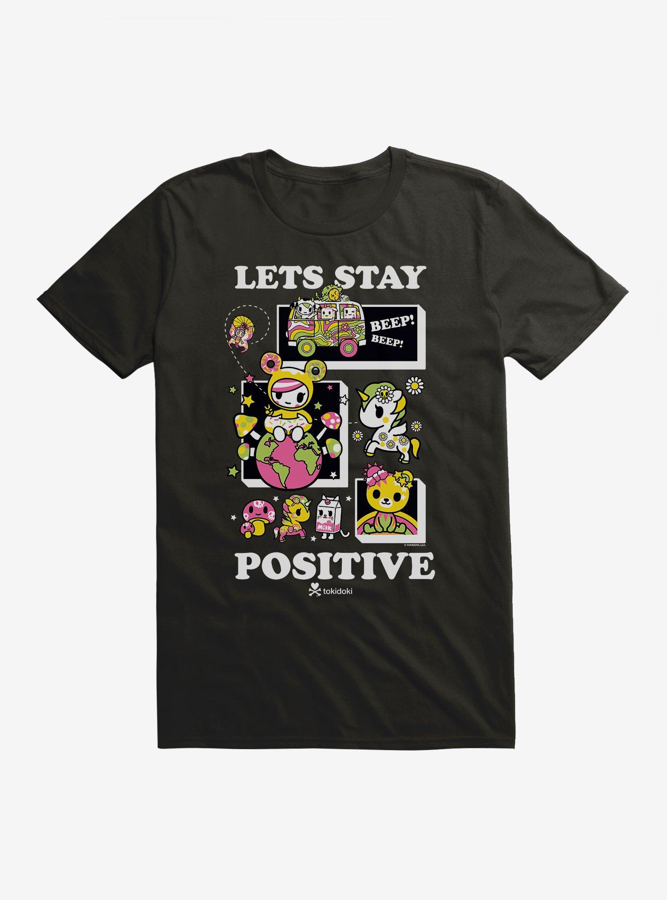 Tokidoki Lets Stay Positive T-Shirt, BLACK, hi-res