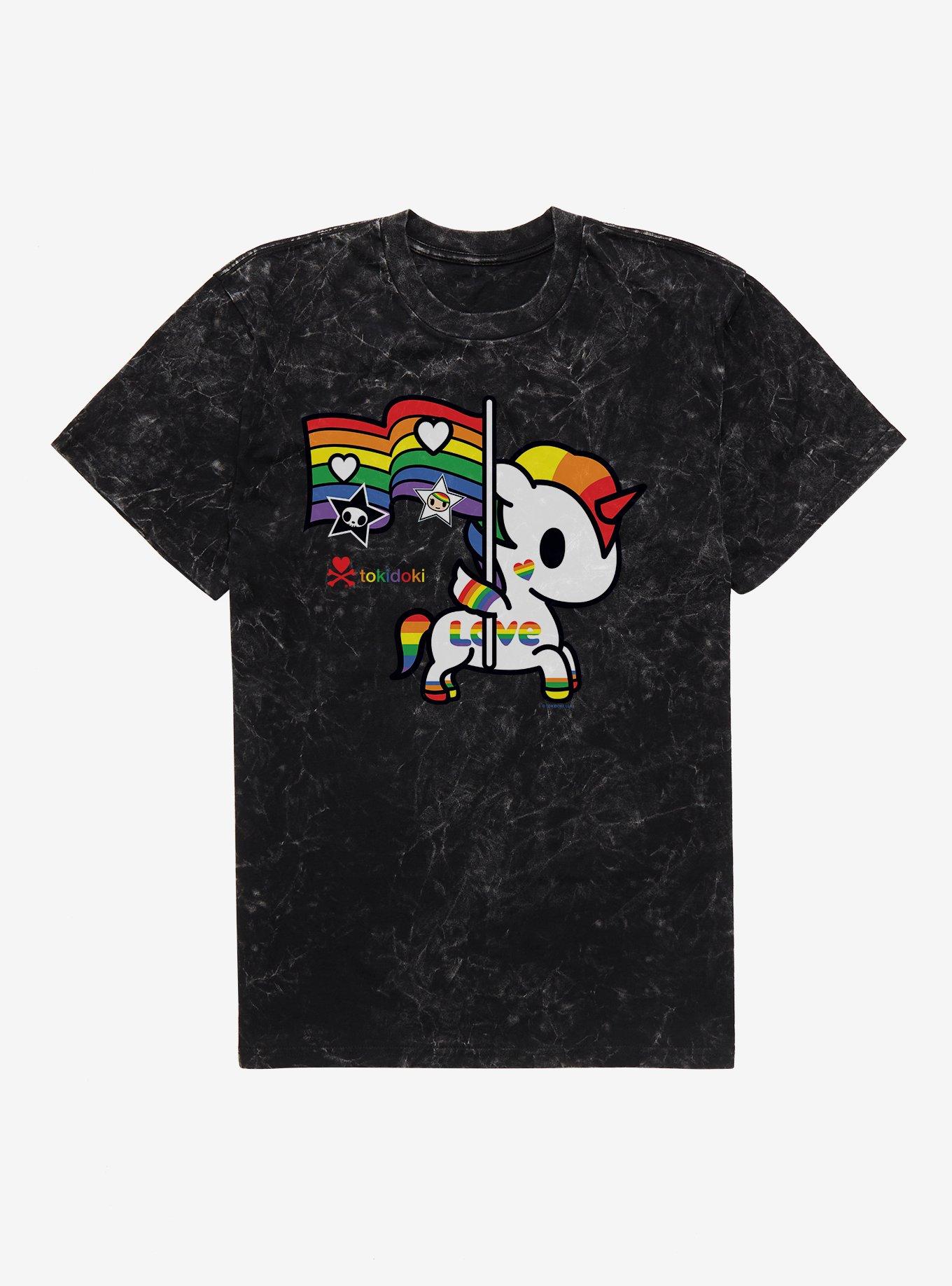 Tokidoki Unicorno Pride Flag Mineral Wash T-Shirt, , hi-res