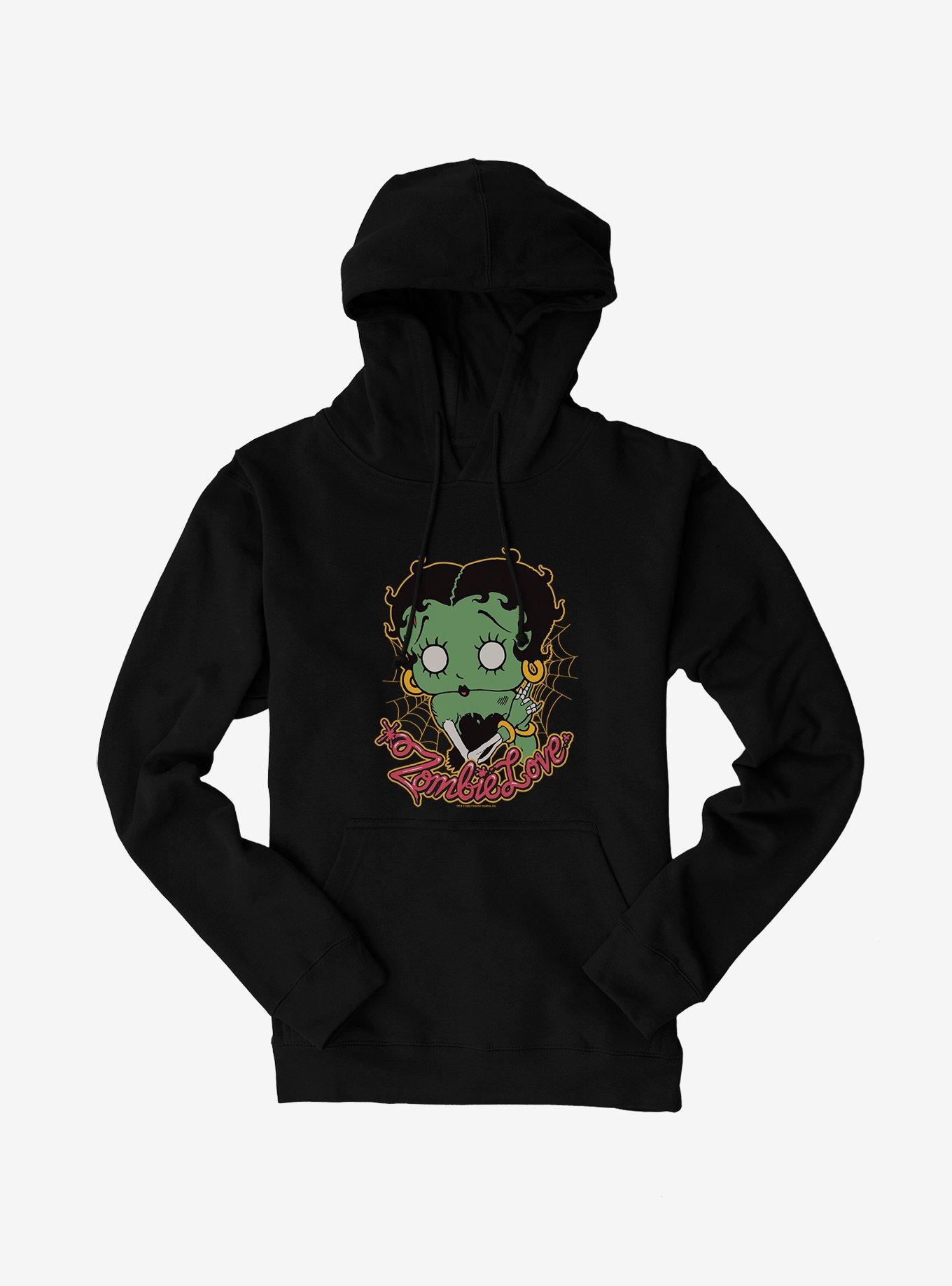 Betty Boop Zombie Boop Hoodie, BLACK, hi-res