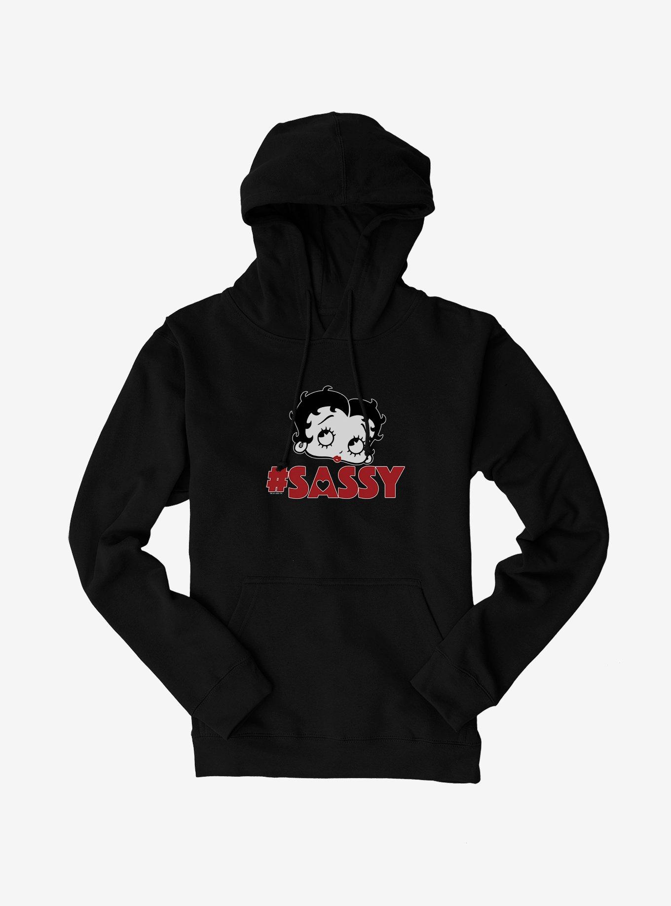 Betty Boop Hashtag Sassy Hoodie,Specials : American Fashion Style Bags On Sale