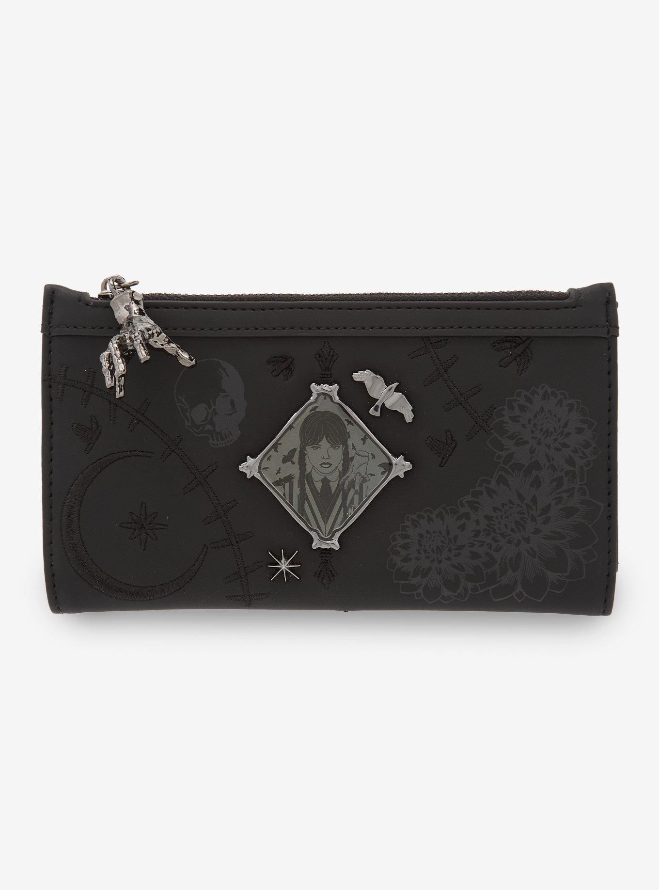 Wednesday Embroidered Icons Wallet - BoxLunch Exclusive, , hi-res