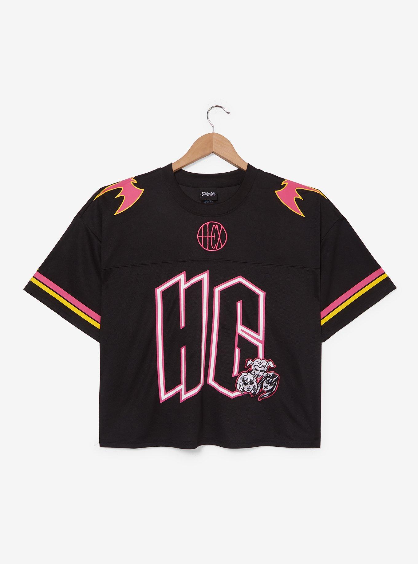 Scooby-Doo! Hex Girls Women's Plus Size Cropped Football Jersey — BoxLunch Exclusive, , hi-res