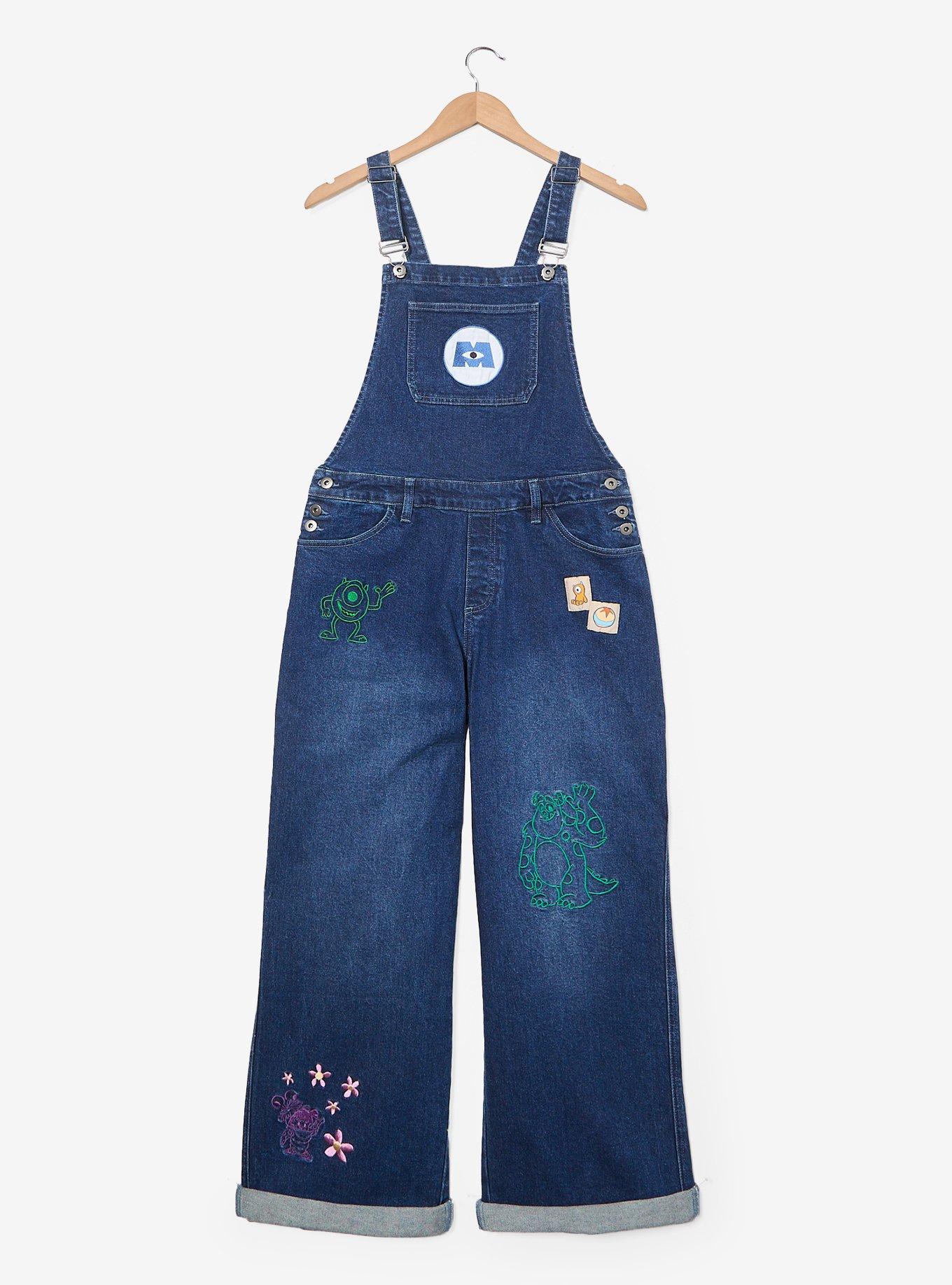 Disney Pixar Monsters, Inc. Women's Plus Size Overalls — BoxLunch Exclusive, , hi-res
