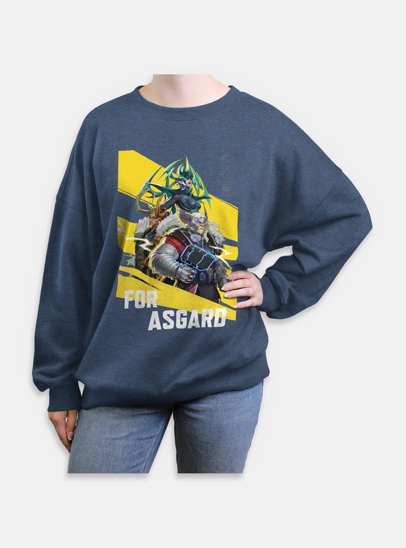 Marvel Rivals For Asgard Womens Oversized Sweatshirt, BLUEHTR, hi-res