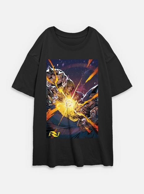 Marvel Rivals Final Fight Womens Oversized T-Shirt - BLACK | BoxLunch