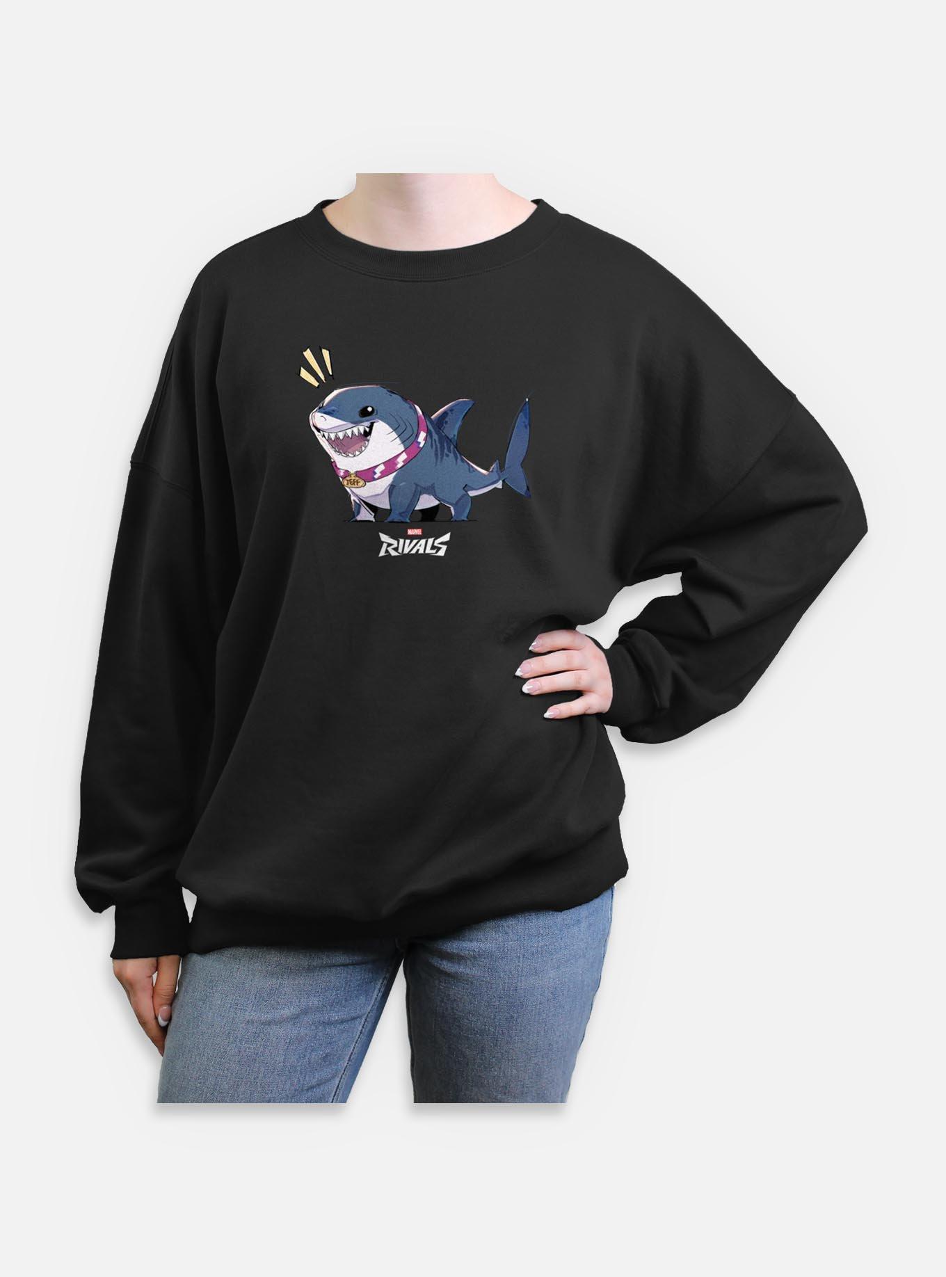 Marvel Rivals Alert Jeff The Landshark Womens Oversized Sweatshirt, , hi-res