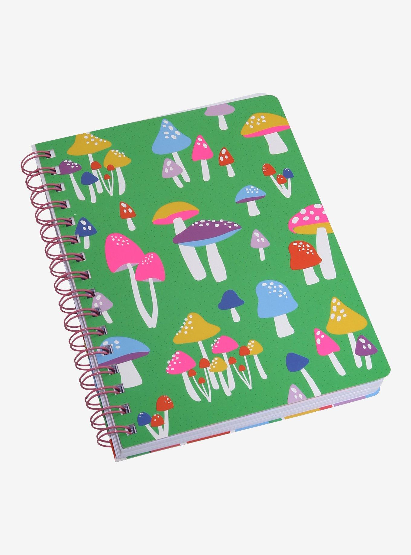 Pipsticks Colorful Mushrooms Spiral Notebook, , hi-res
