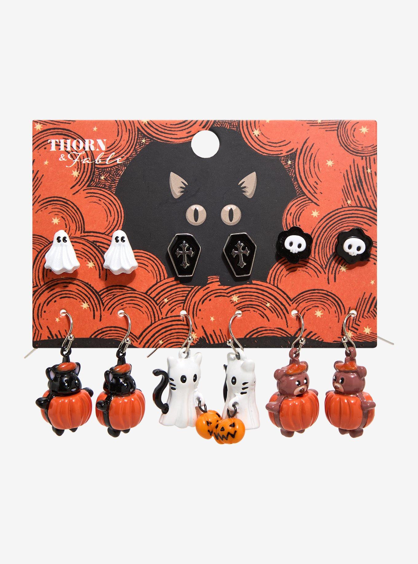 Thorn & Fable Pumpkin Critters Earring Set, , hi-res