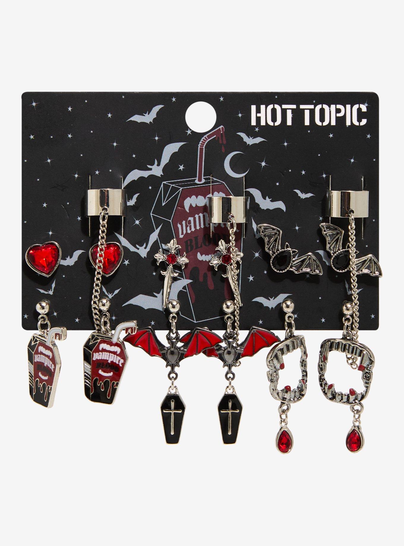 Vampire Blood Cuff Earring Set, , hi-res