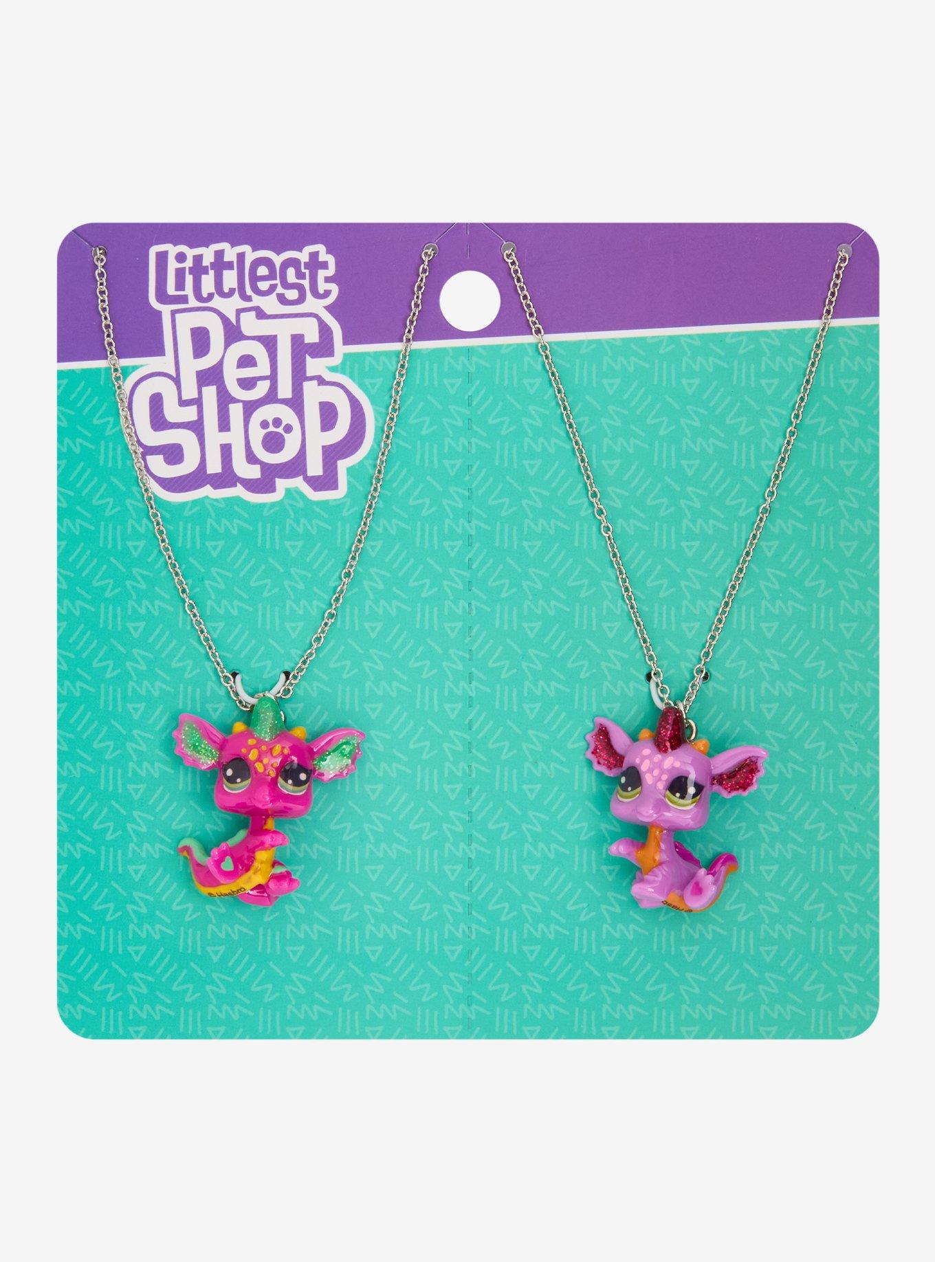 Littlest Pet Shop Dragon Charm Best Friend Necklace Set