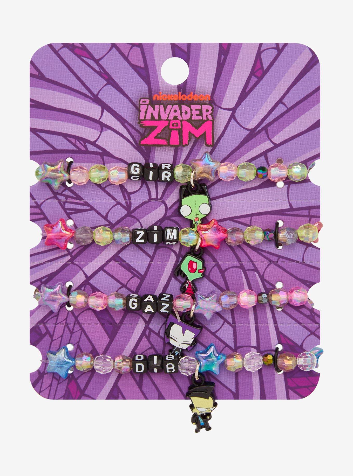Invader Zim Character Bead Bracelet Set, , hi-res