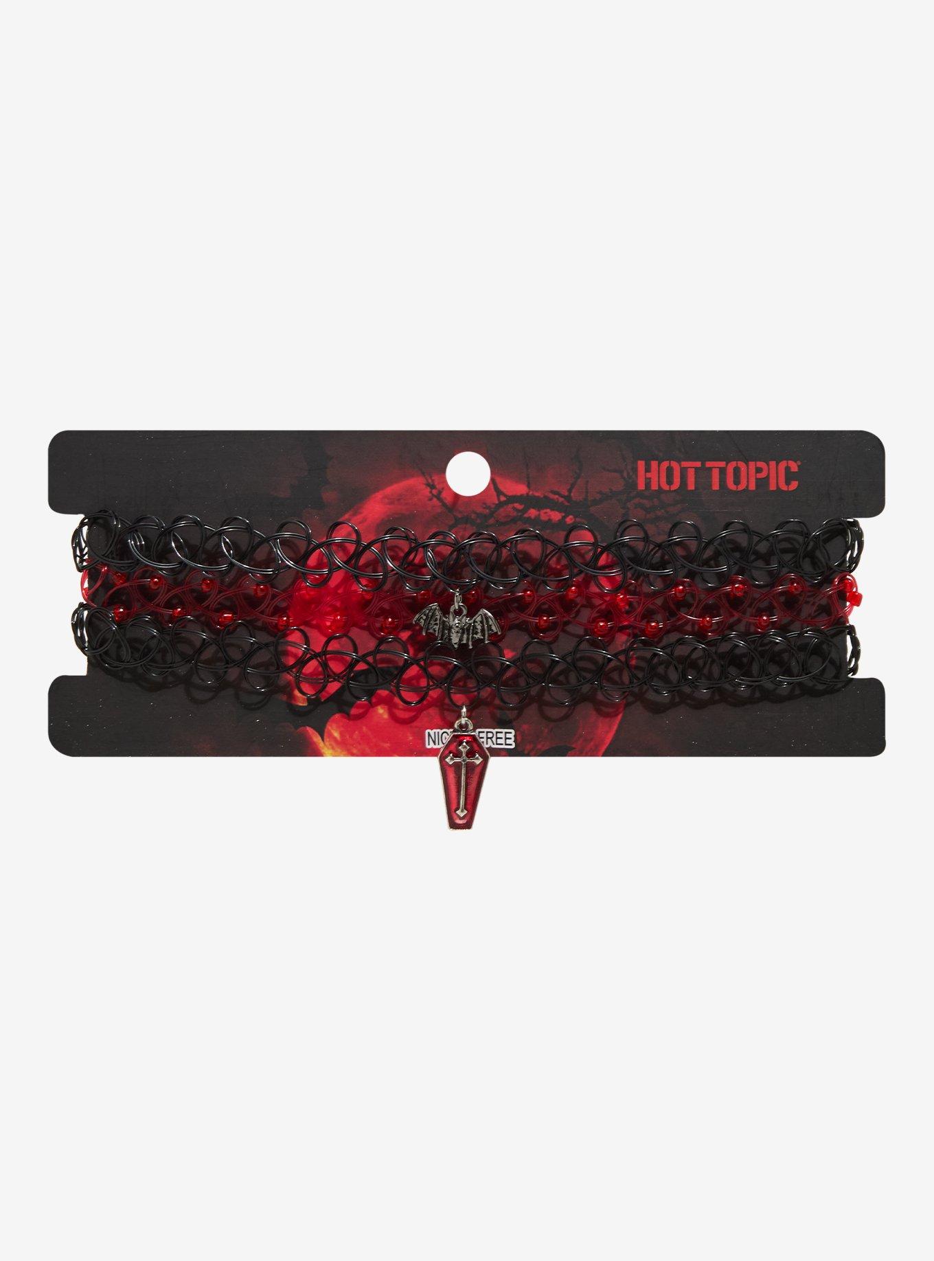 Bat Coffin Tattoo Choker Set, , hi-res