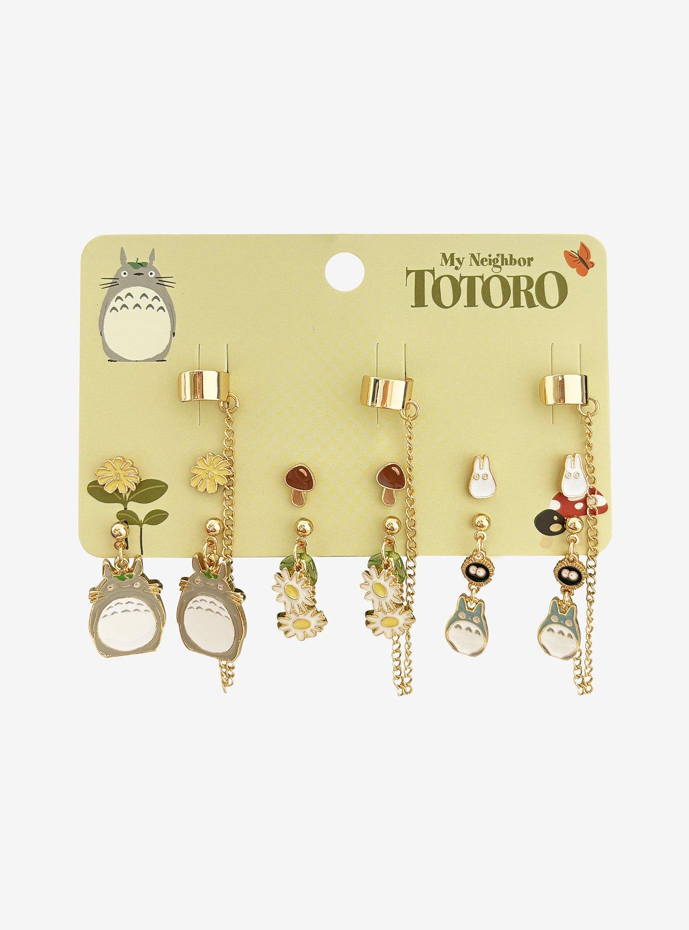 Studio Ghibli® My Neighbor Totoro Floral Totoro Cuff Earring Set, , hi-res