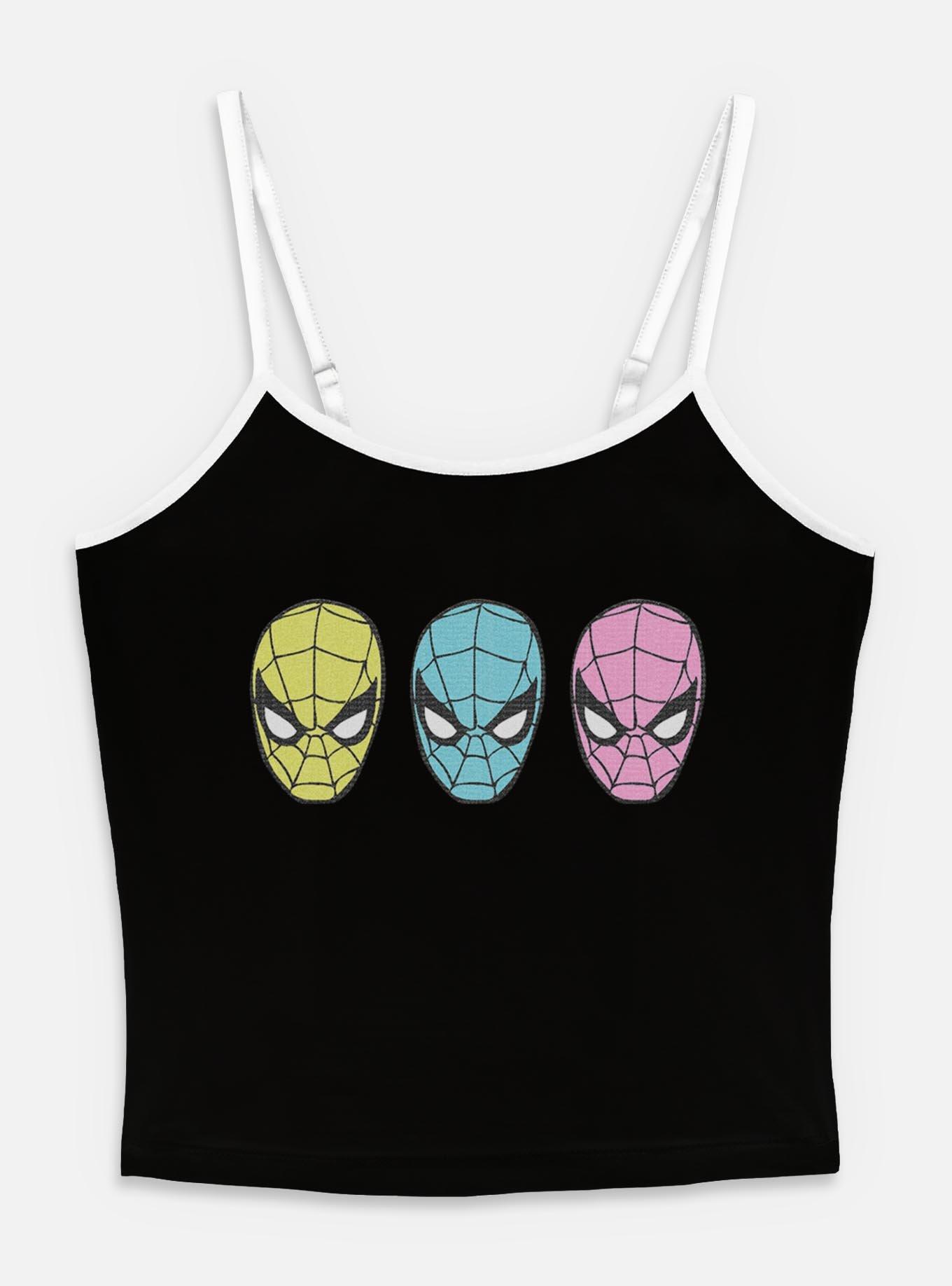 Marvel Pastel Faces Womens Cami, BLACK, hi-res