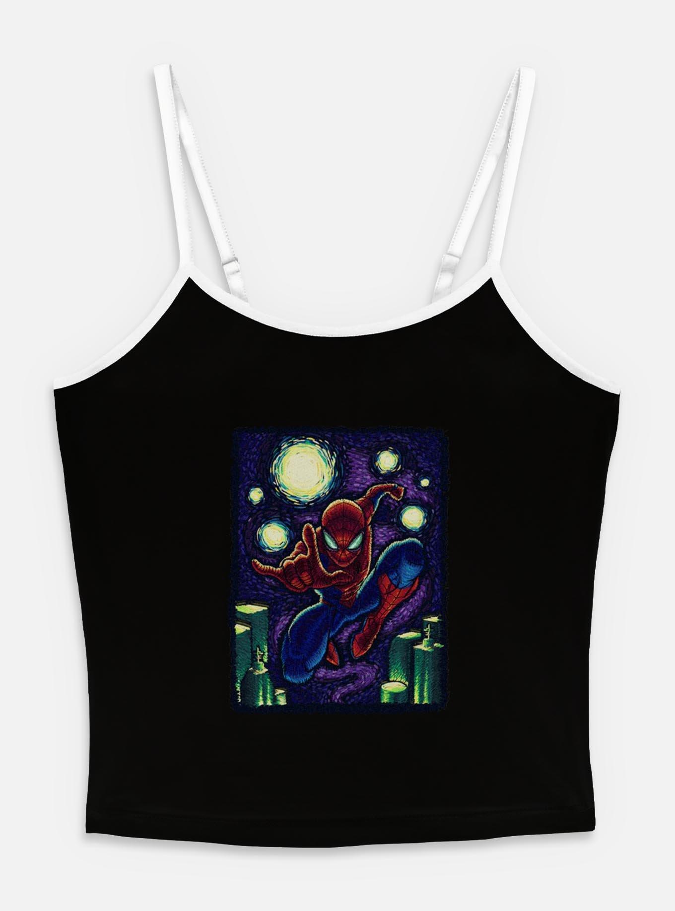 Marvel Spider-Man Starry New York Womens Cami, BLACK, hi-res