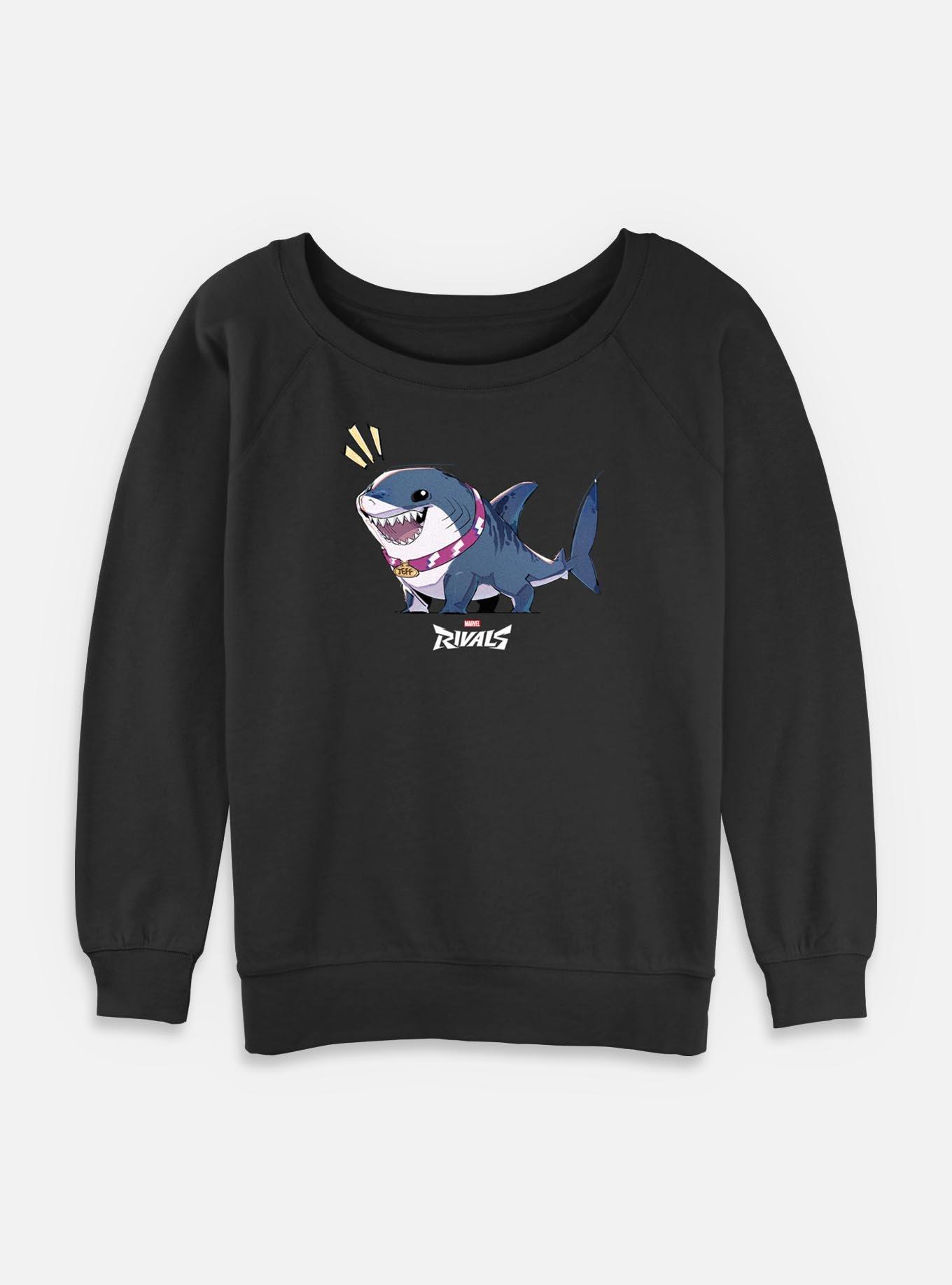 Marvel Rivals Alert Jeff The Landshark Womens Slouchy Sweatshirt, , hi-res