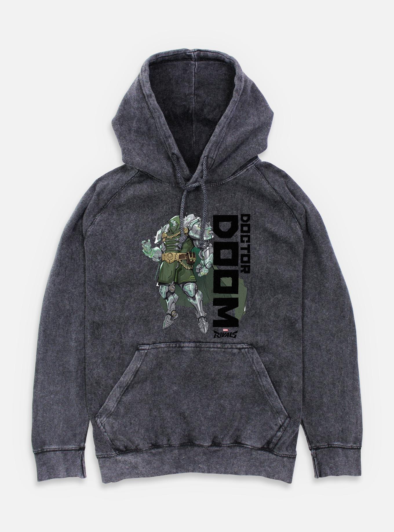 Marvel Rivals Doctor Doom Mineral Wash Hoodie, BLACK, hi-res