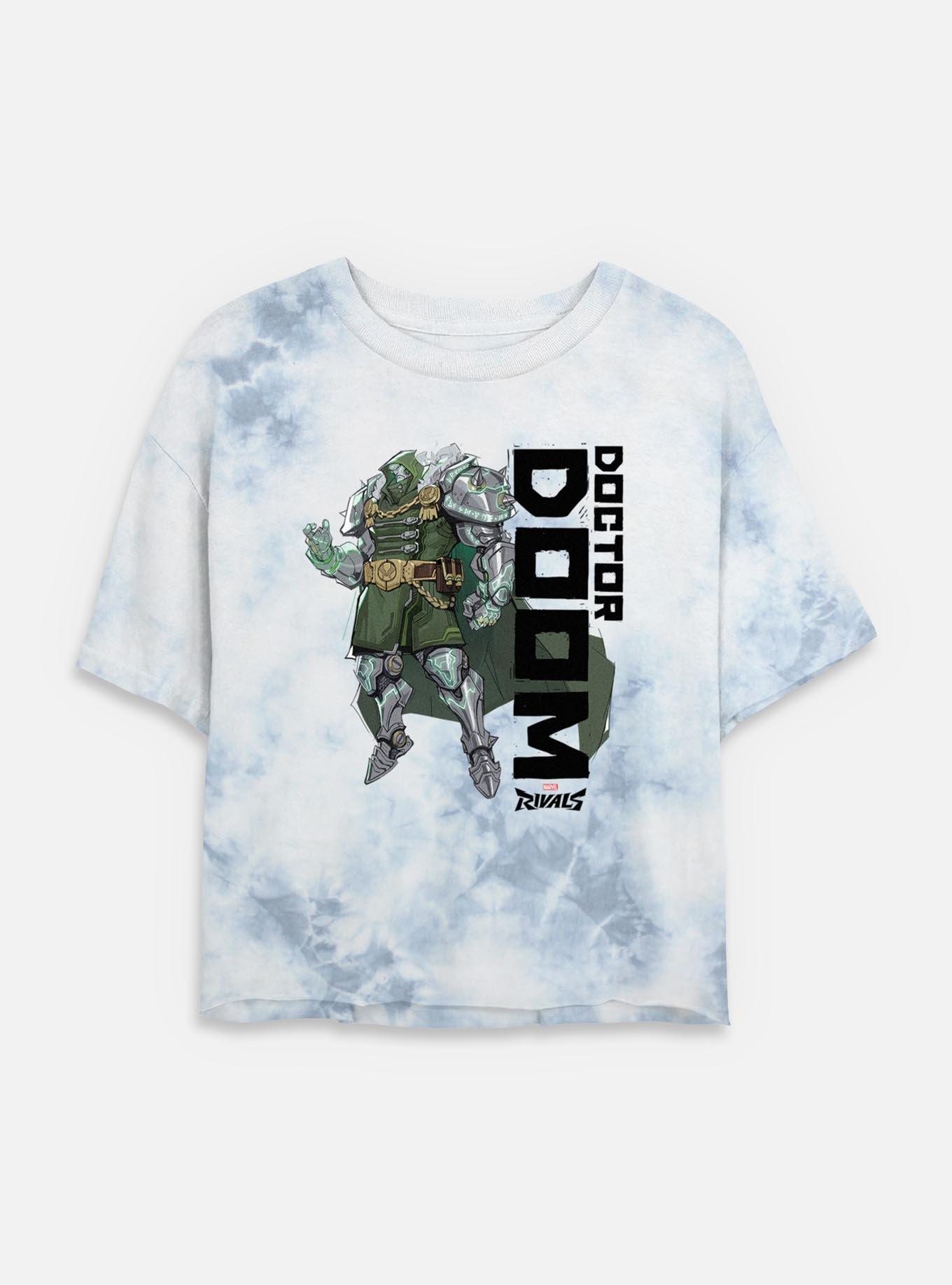 Marvel Rivals Doctor Doom Womens Tie-Dye Crop T-Shirt, , hi-res