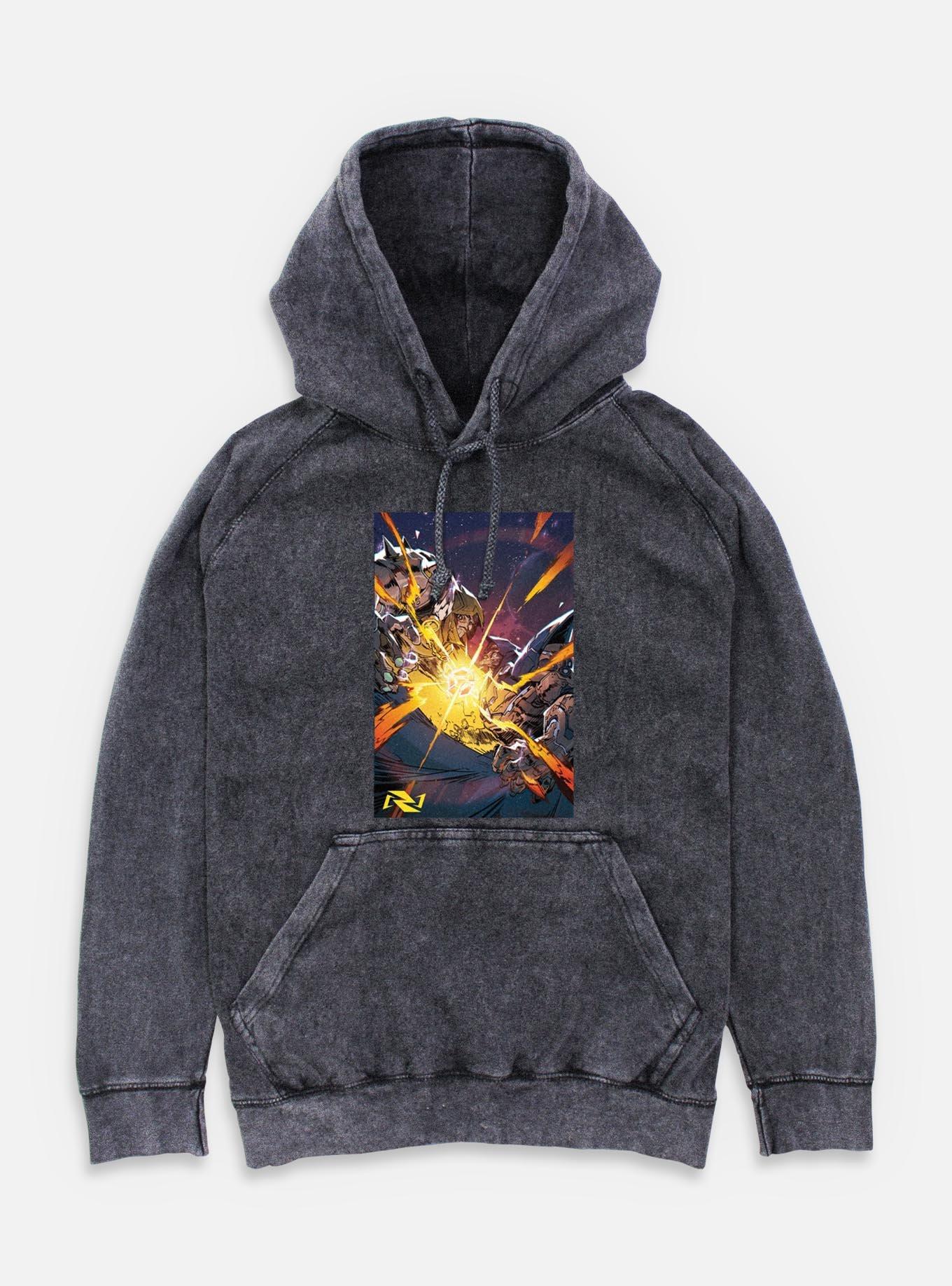Marvel Rivals Final Fight Mineral Wash Hoodie, BLACK, hi-res