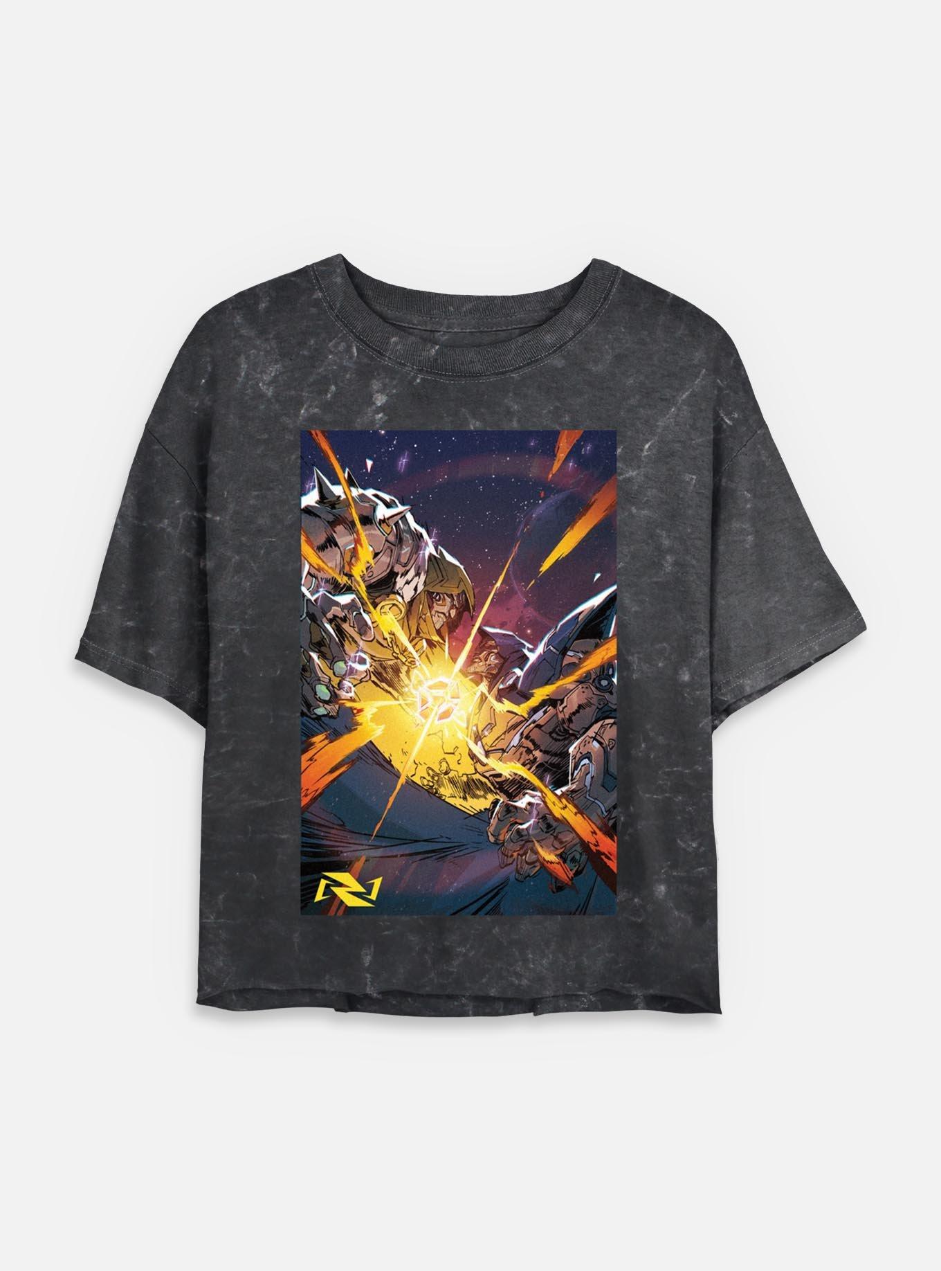 Marvel Rivals Final Fight Womens Mineral Wash Crop T-Shirt, , hi-res