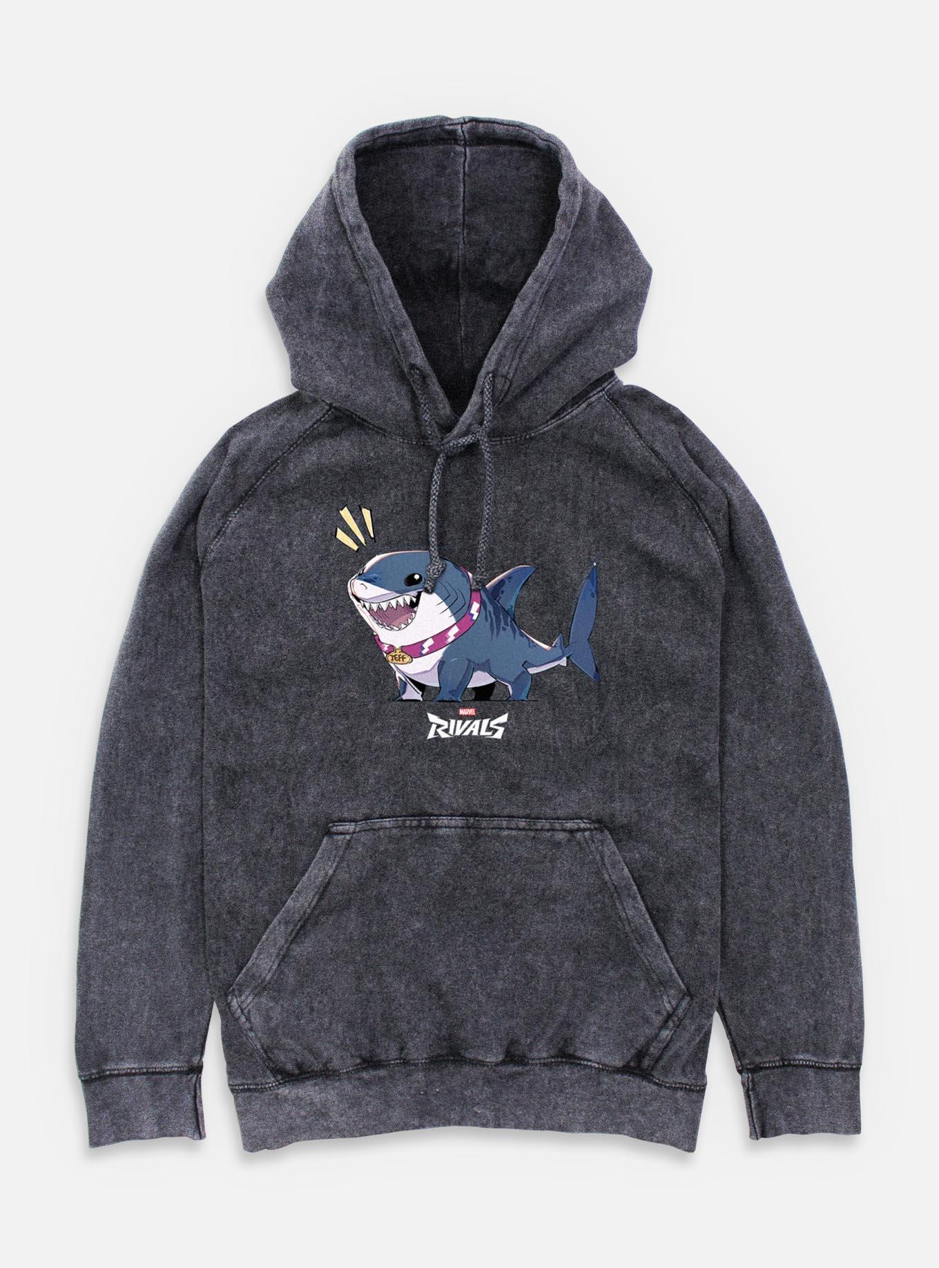 Marvel Rivals Alert Jeff The Landshark Mineral Wash Hoodie, , hi-res