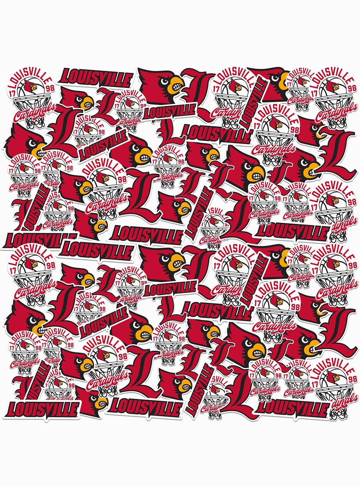 University Of Louisville Cardinals Basketball 100 Ct. Sticker Pack, , hi-res