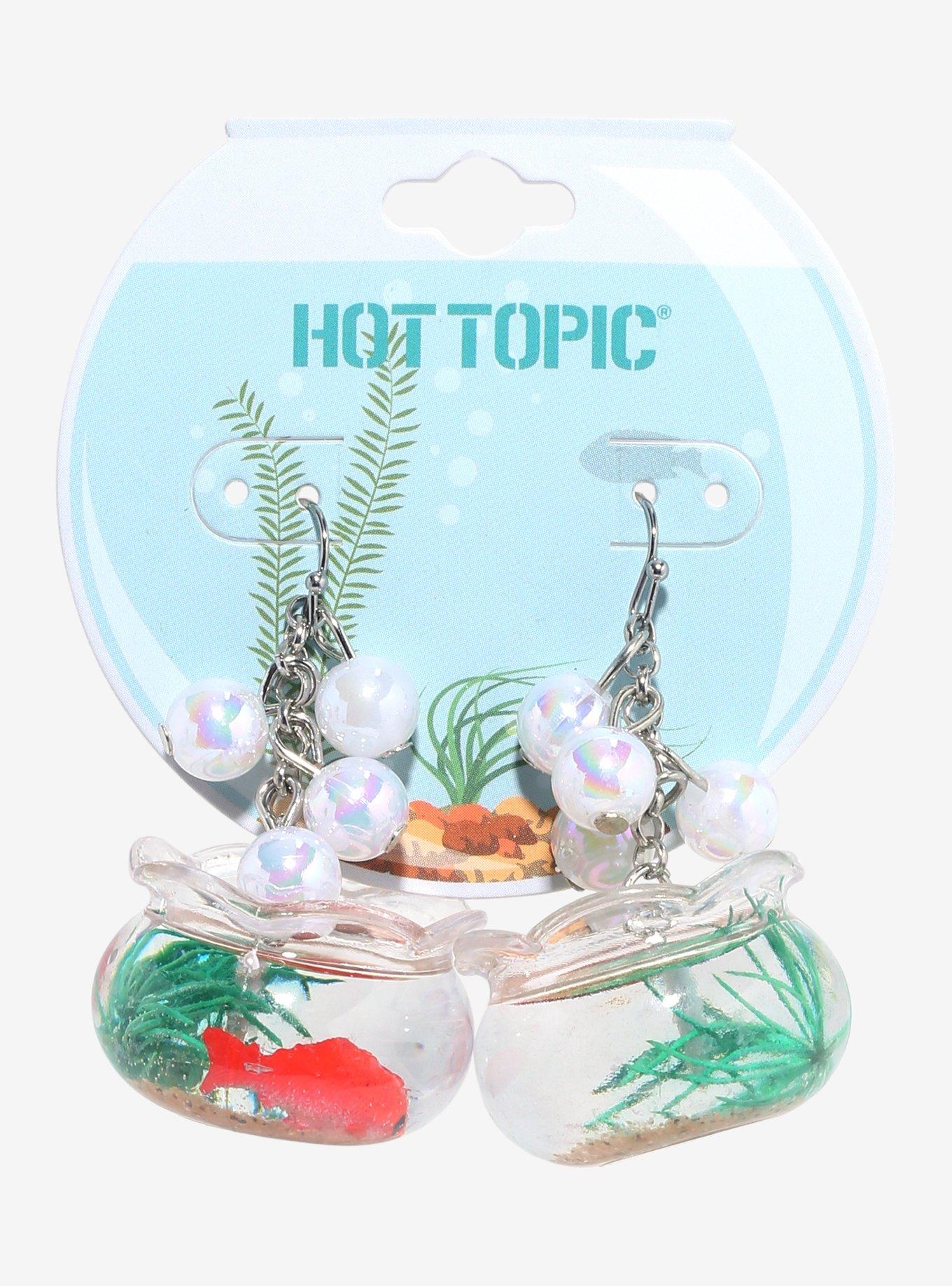 Goldfish Bowl Bubbles Figural Earrings, , hi-res