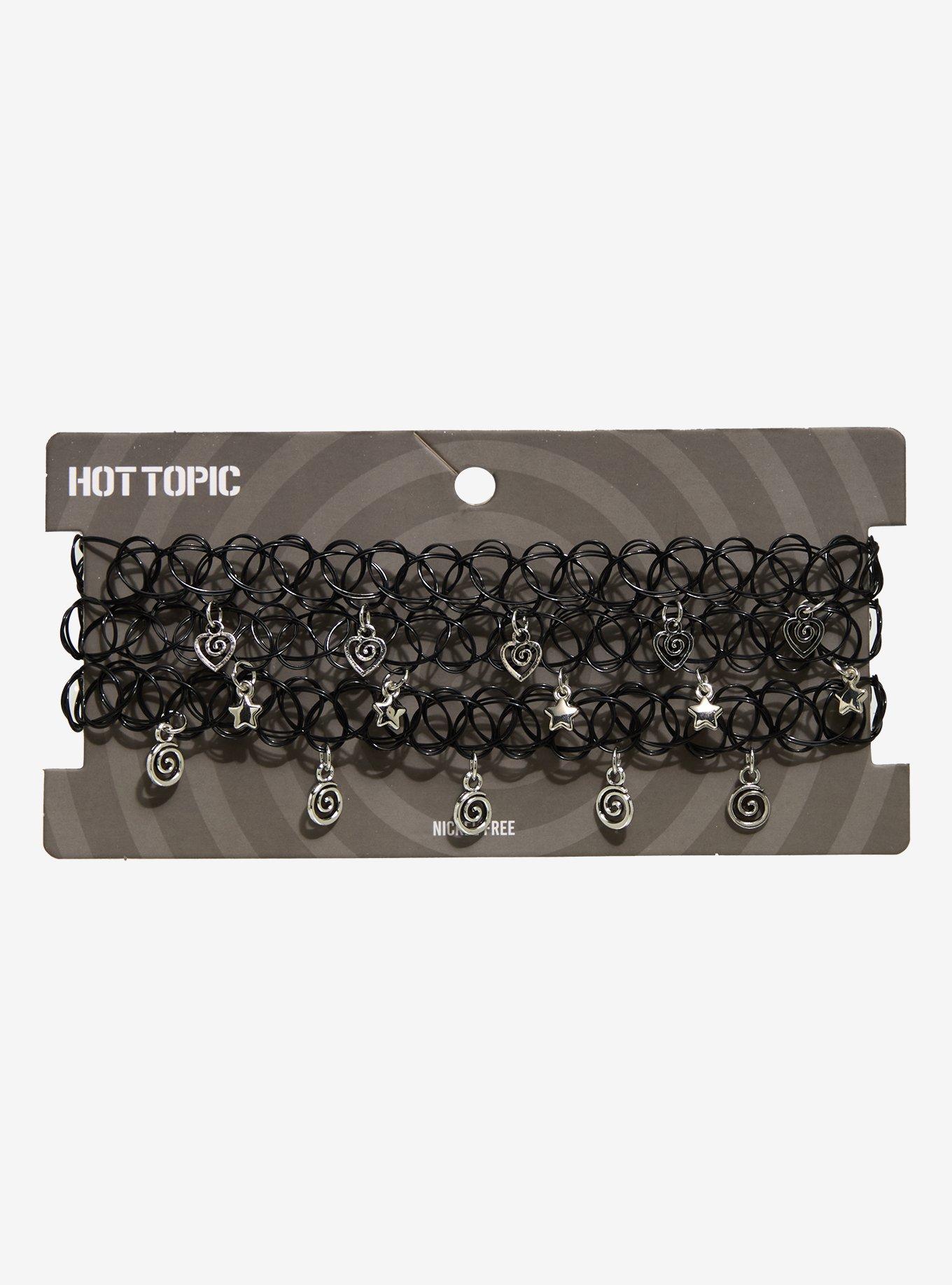 Heart Star Swirl Tattoo Choker Set, , hi-res