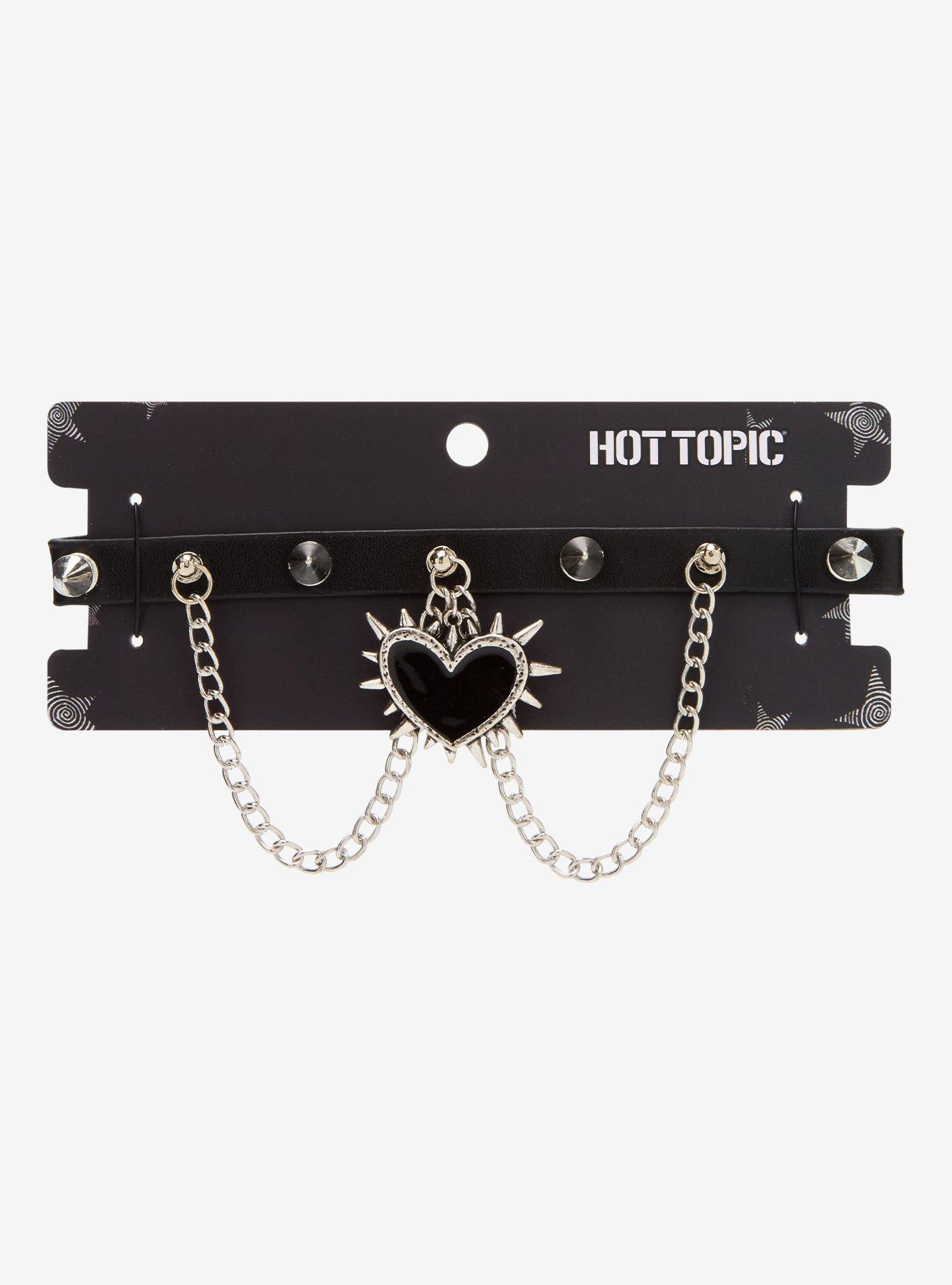Spike Heart Chain Choker, , hi-res