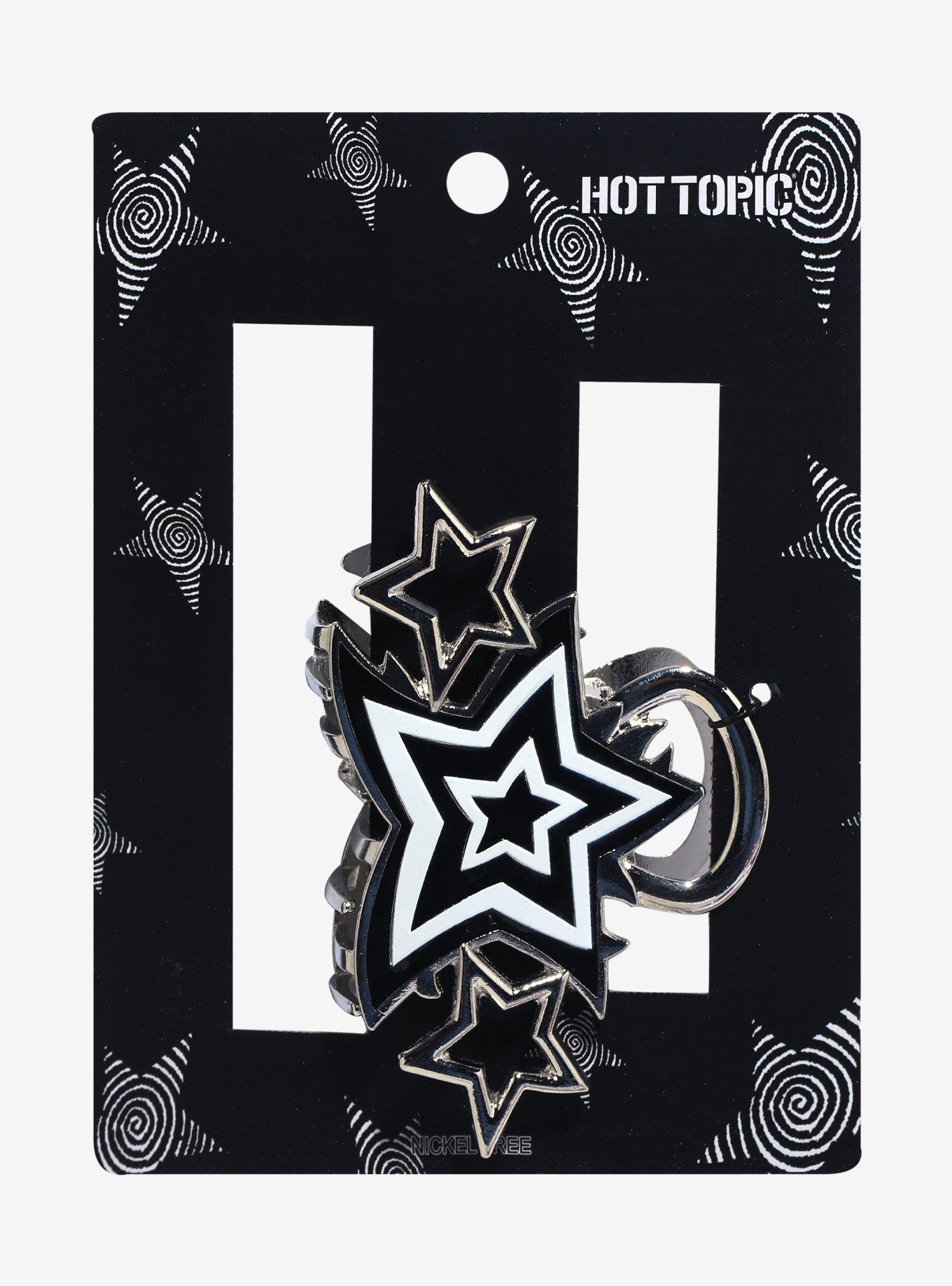 Black & White Star Claw Hair Clip, , hi-res