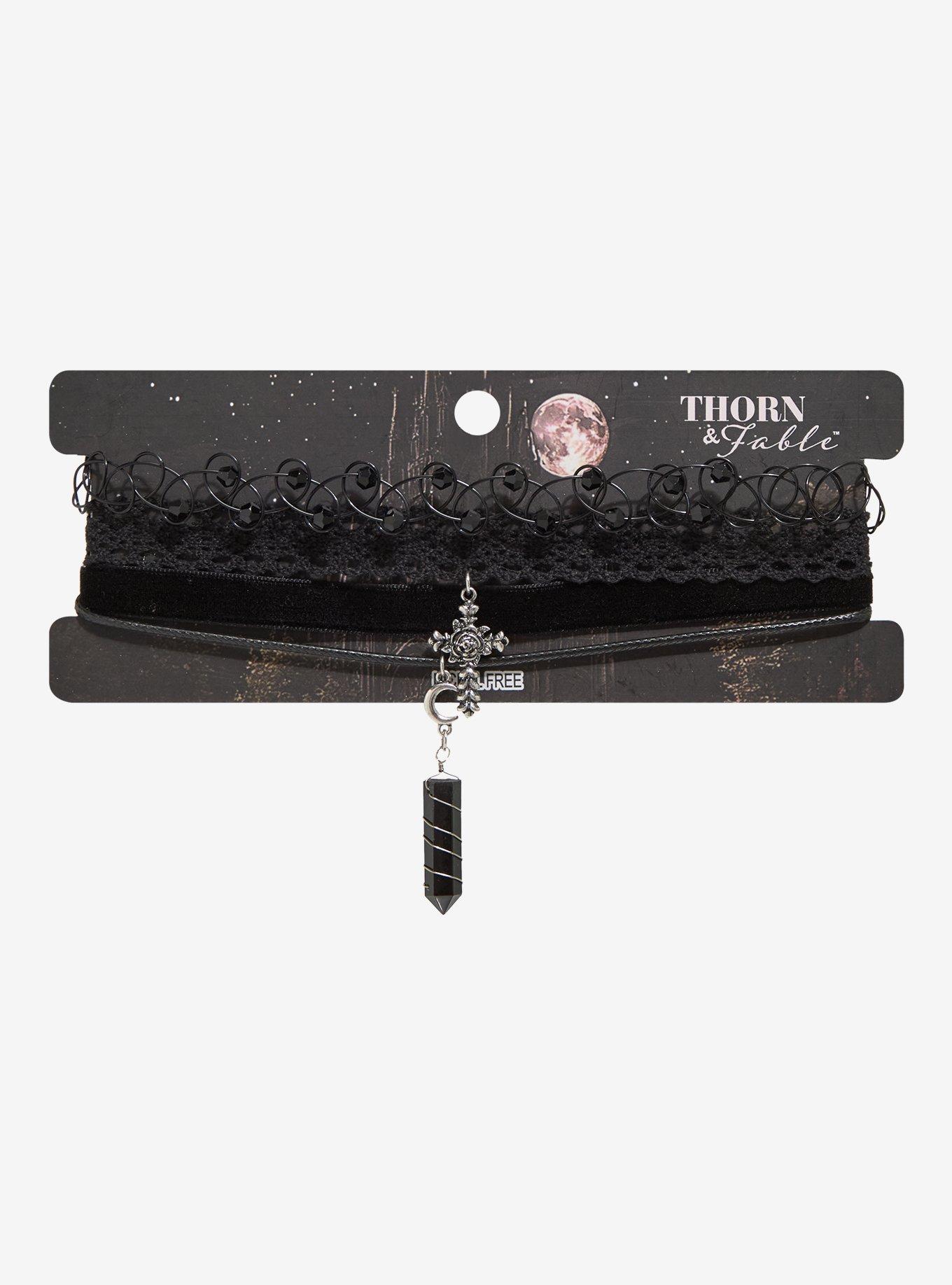 Thorn & Fable Cross Crystal Choker Set, , hi-res