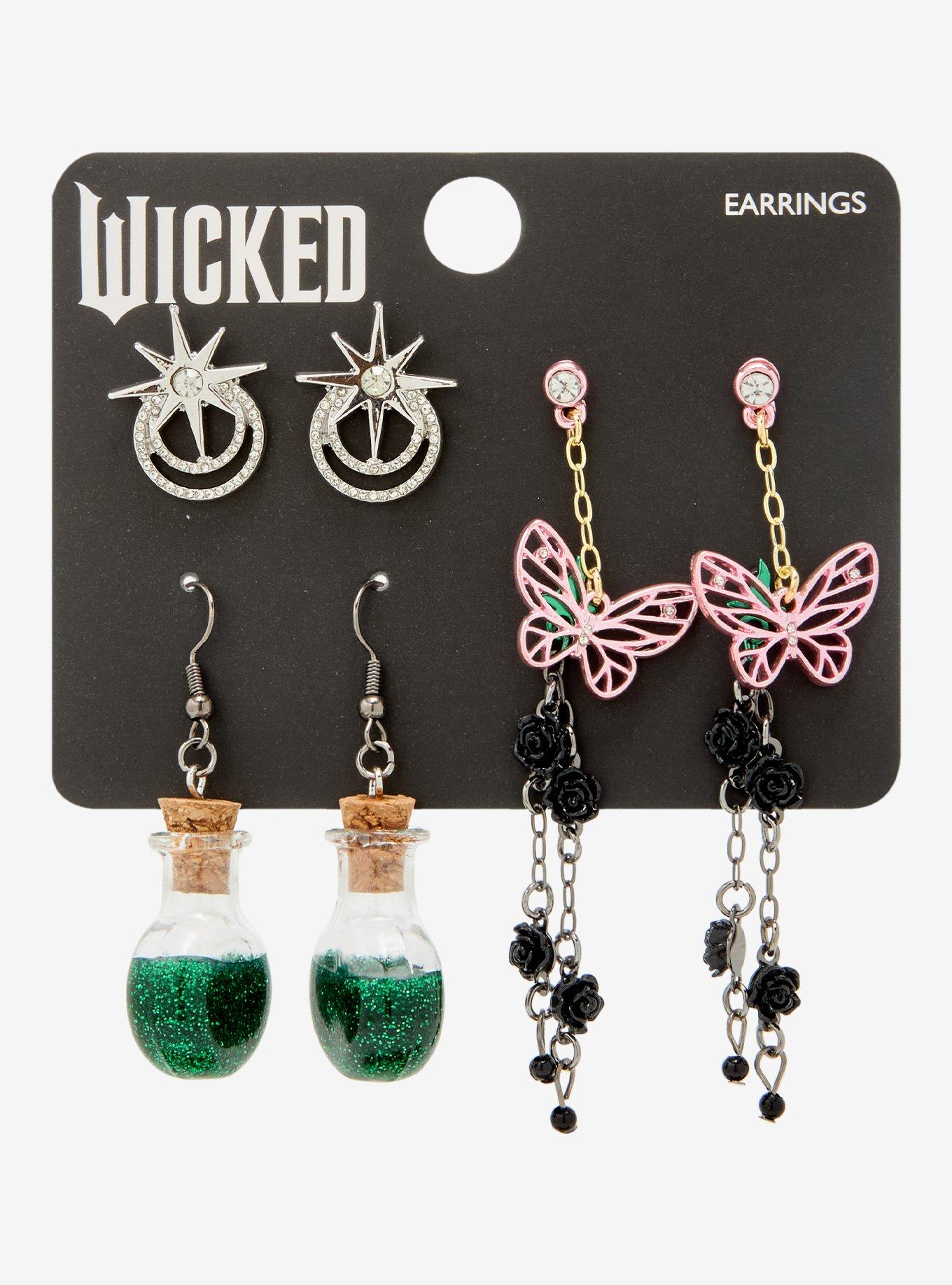 Wicked Elphaba & Glinda Icon Earring Set, , hi-res
