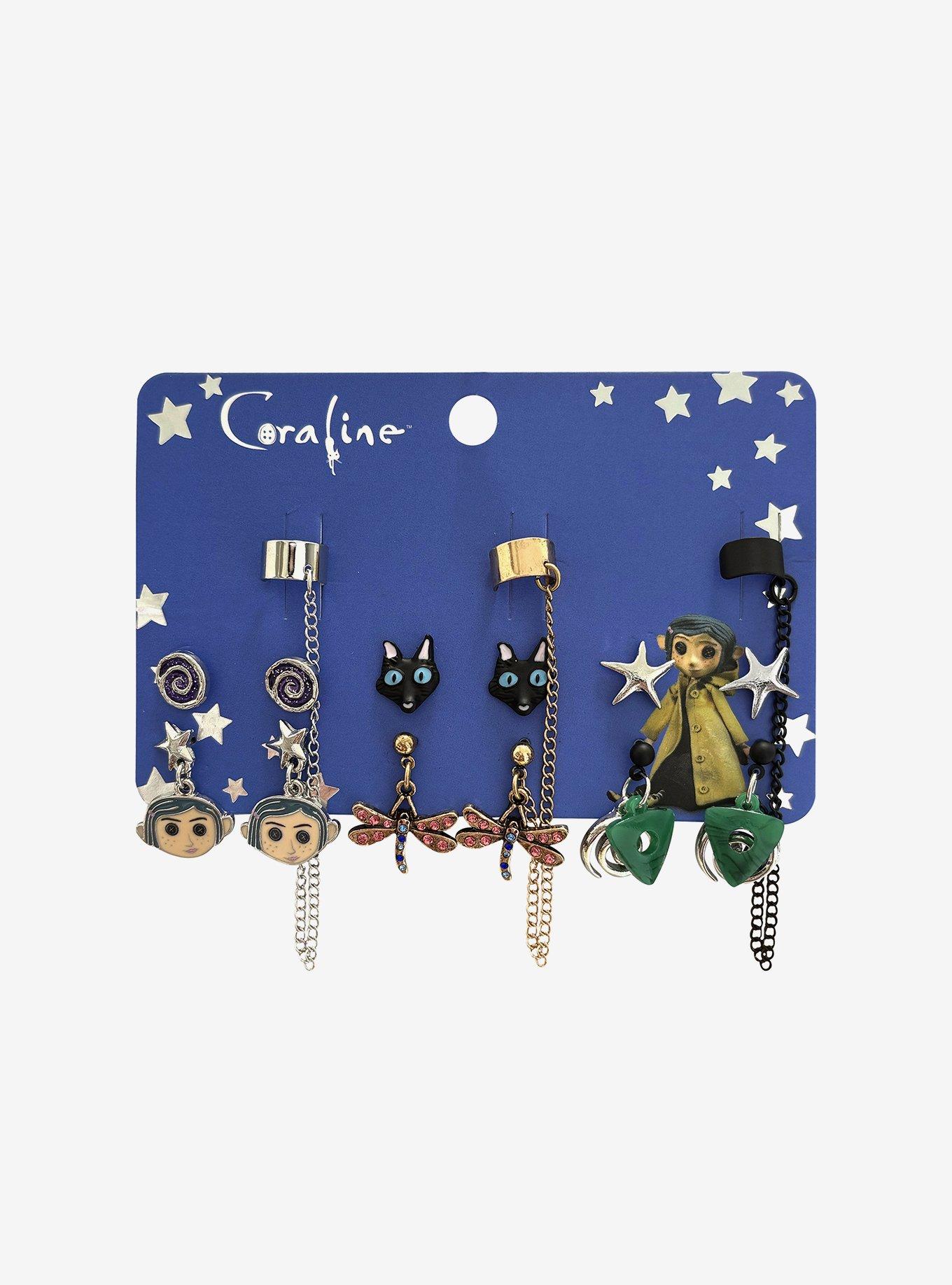 Coraline Character & Icons Cuff Earring Set, , hi-res