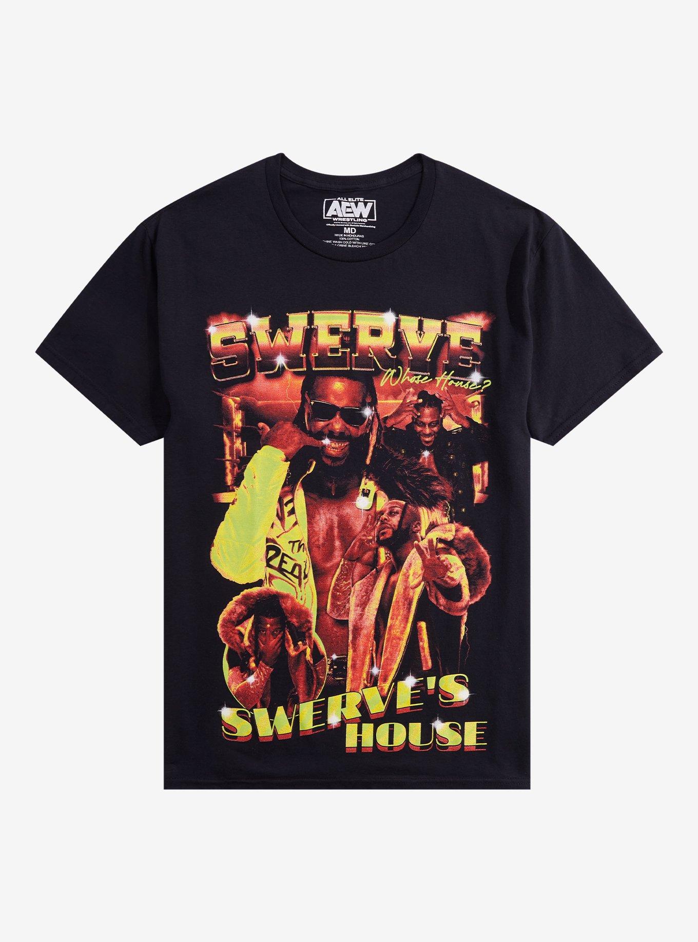 All Elite Wrestling Swerve Strickland Whose House Collage T-Shirt, , hi-res