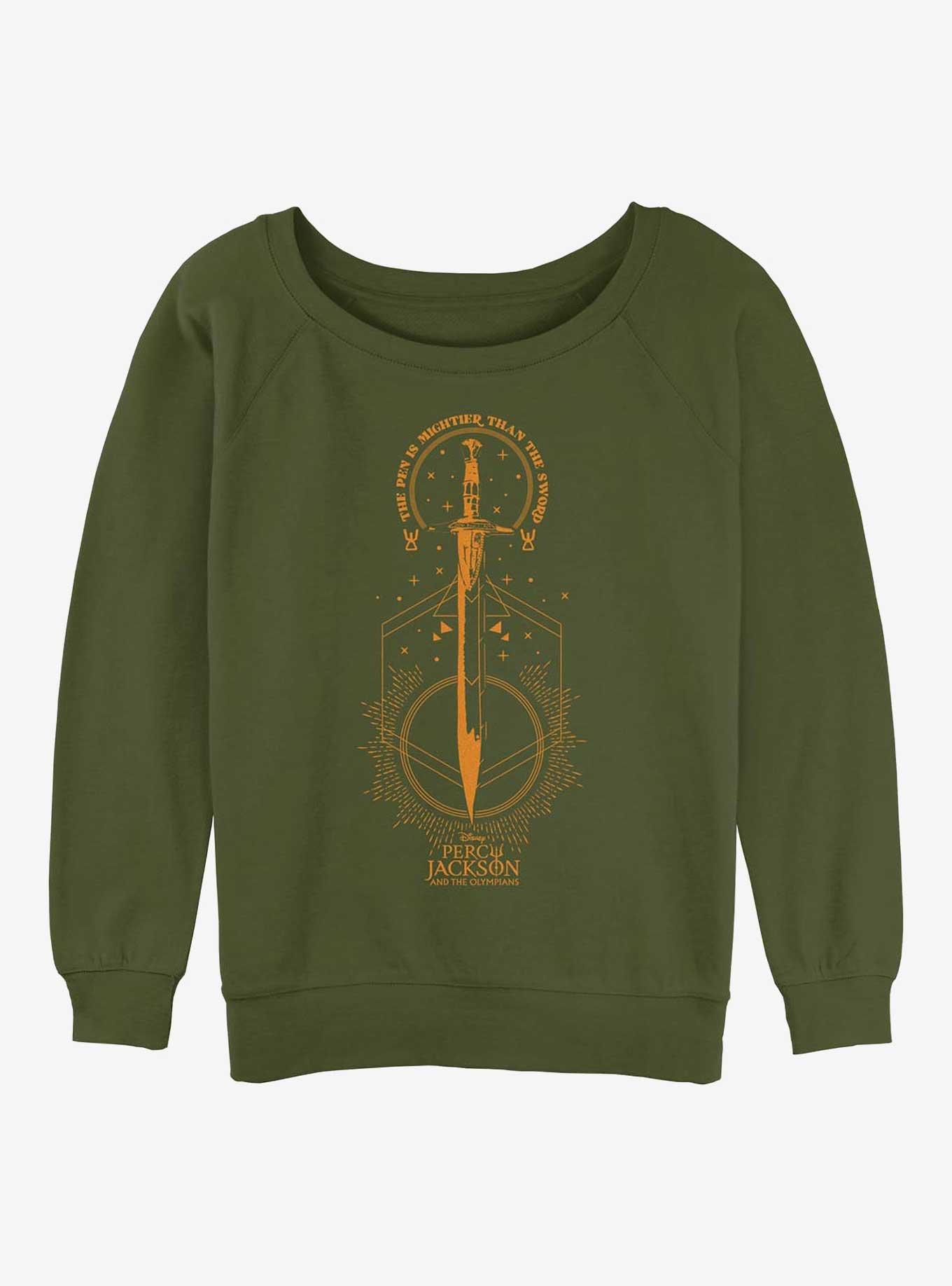 Disney Percy Jackson And The Olympians Pen Above Sword Girls Slouchy Sweatshirt, , hi-res