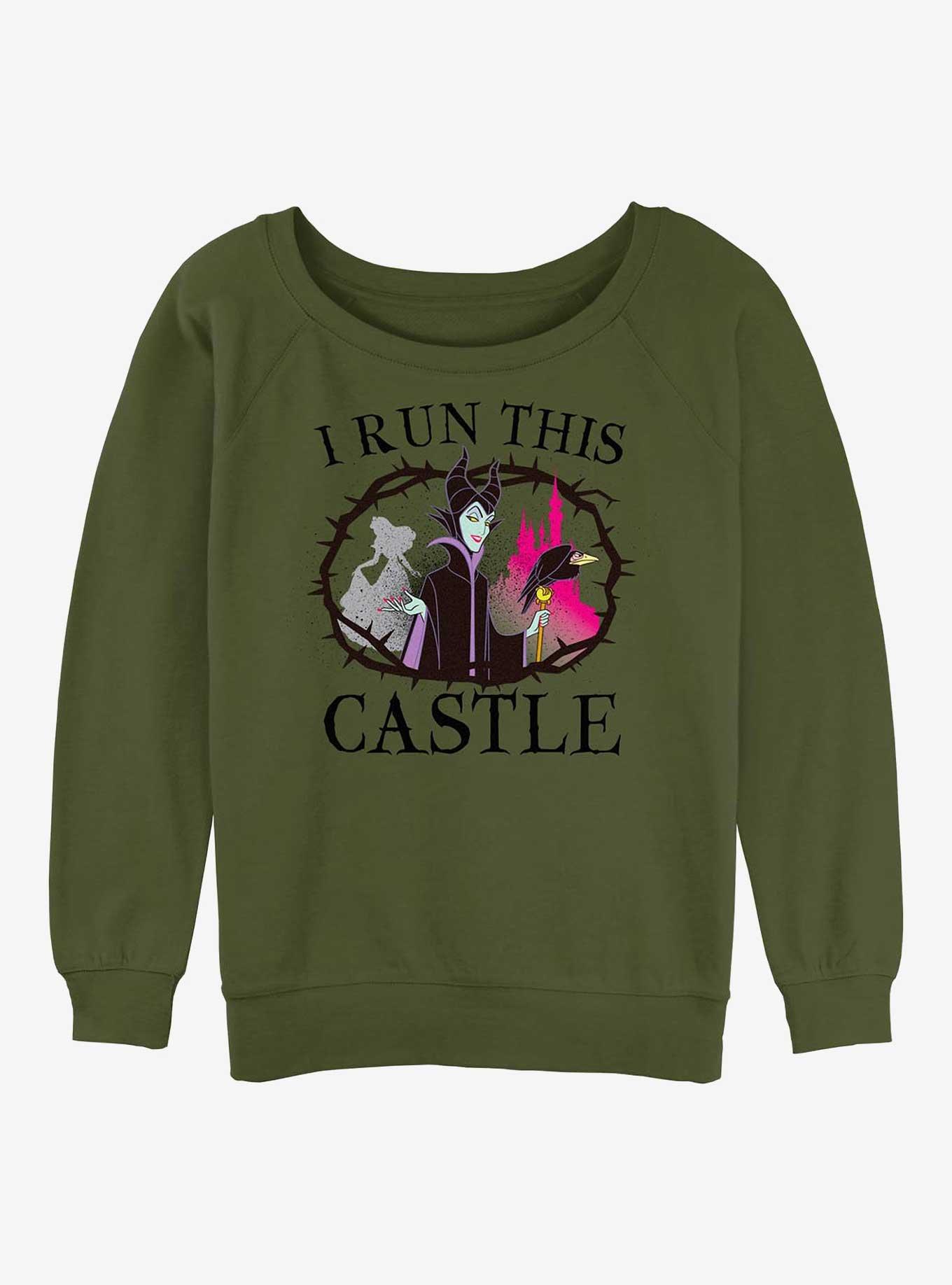 Disney Sleeping Beauty Maleficent I Run This Castle Girls Slouchy Sweatshirt