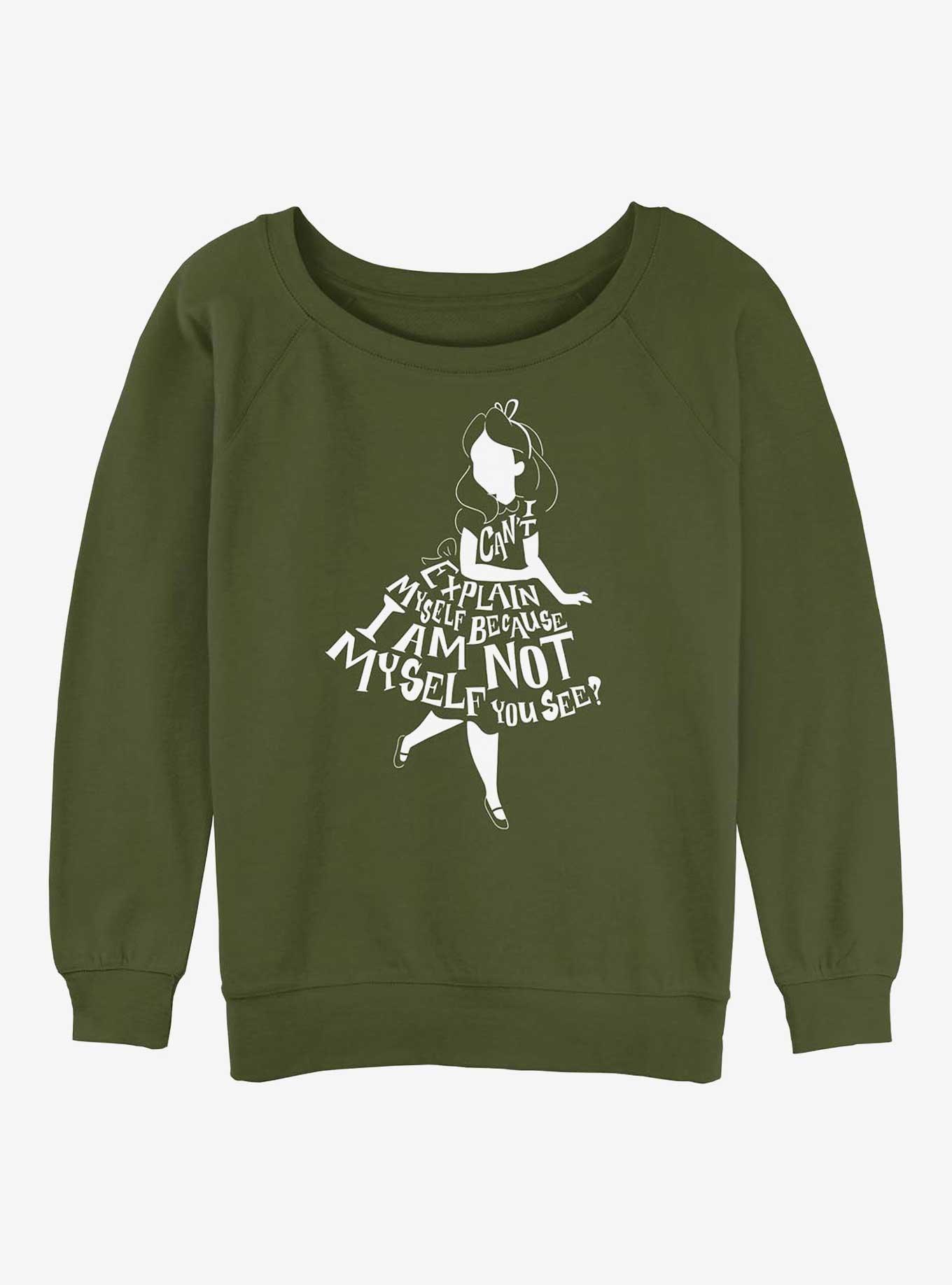 Disney Alice in Wonderland Not Myself Girls Slouchy Sweatshirt, , hi-res